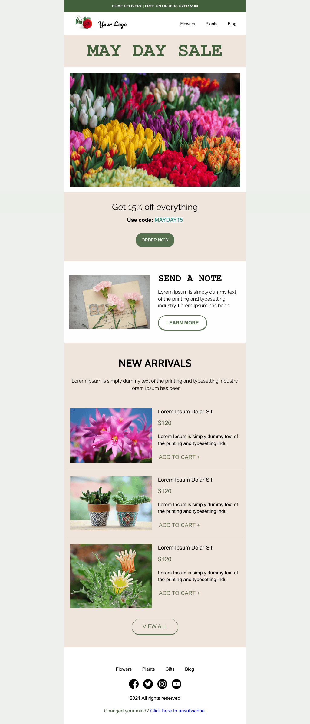 Laravel Mail Template - May Day Sale