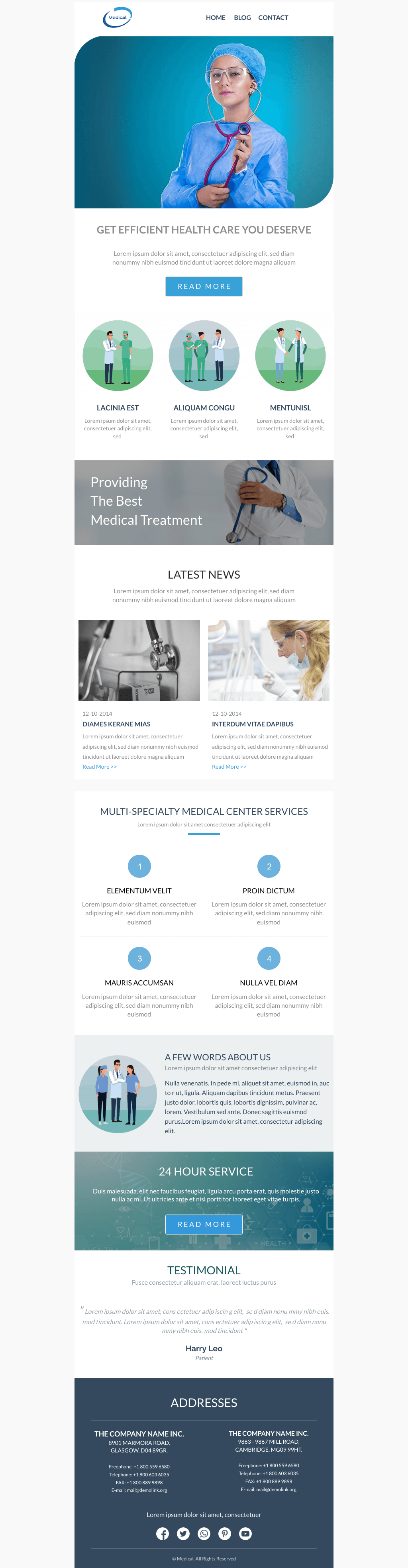 Laravel Mail Template - Medical