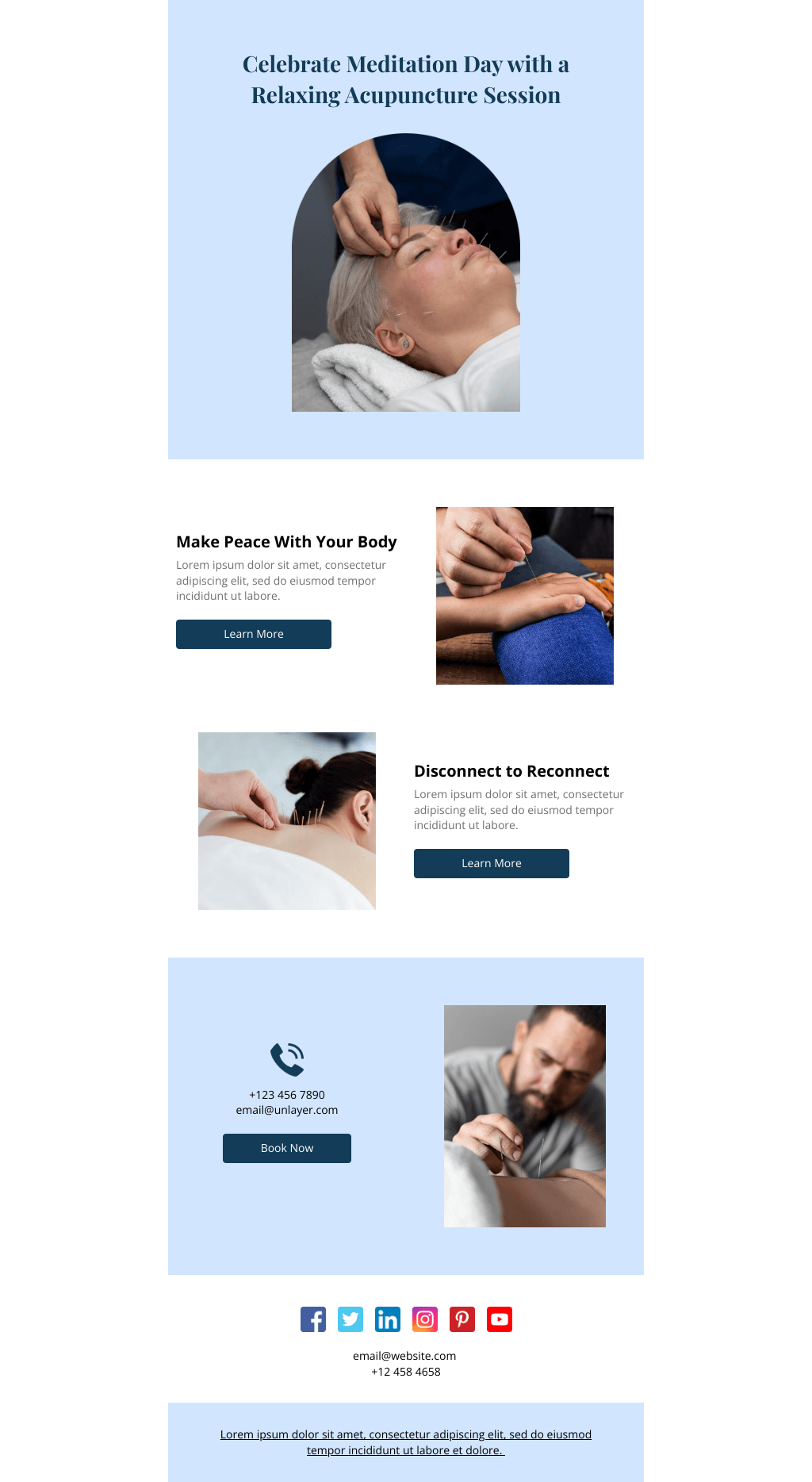 Laravel Mail Template - Meditation Day Acupuncture Promotion