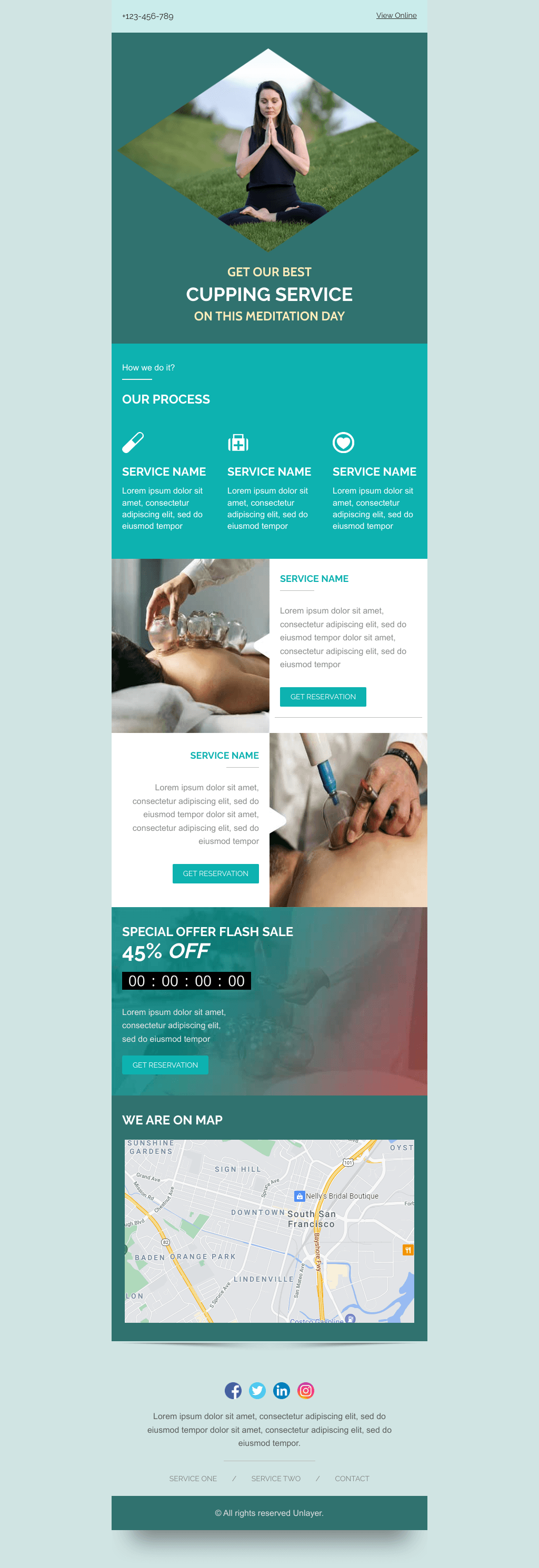 Laravel Mail Template - Meditation Day Cupping Service Promotion