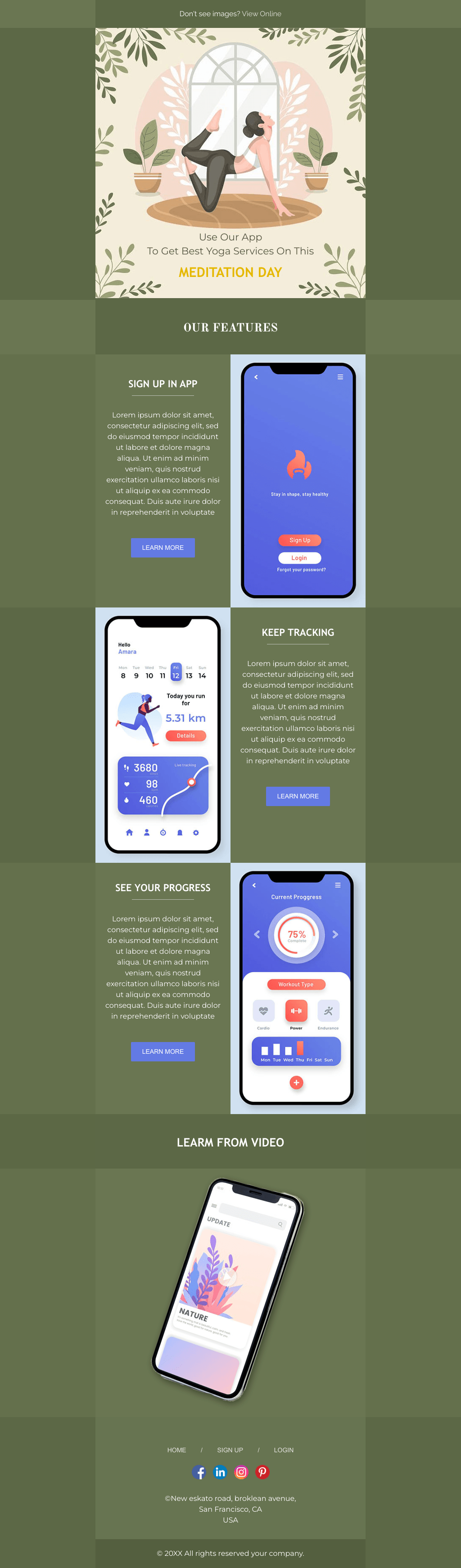 Laravel Mail Template - Meditation Day Yoga App Promotion