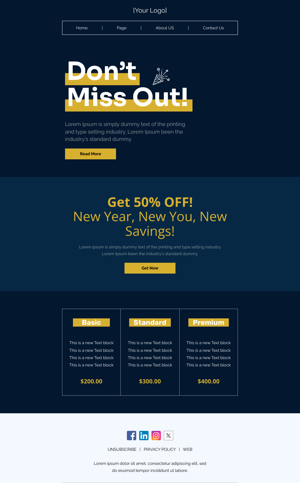 Laravel Mail Template - Membership Discount