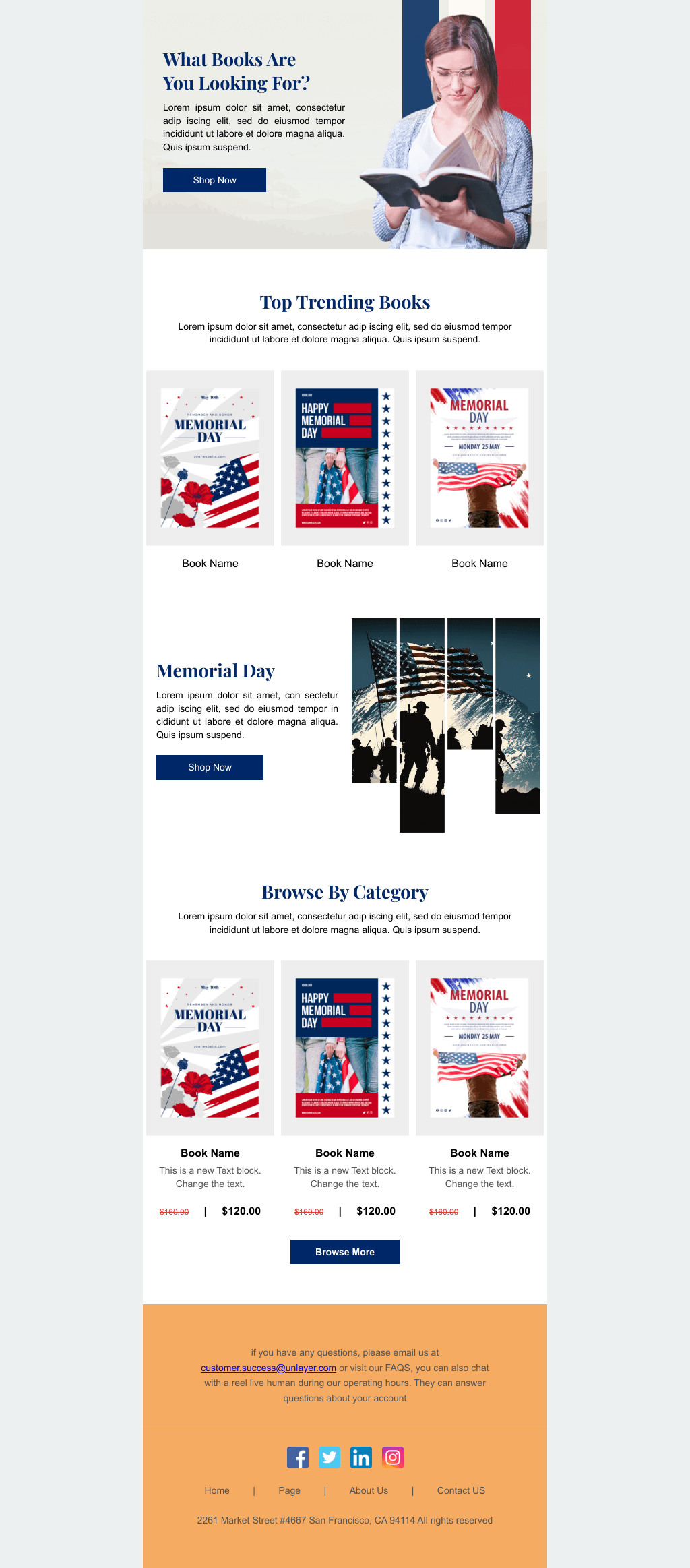 Laravel Mail Template - Memorial Day Discounts