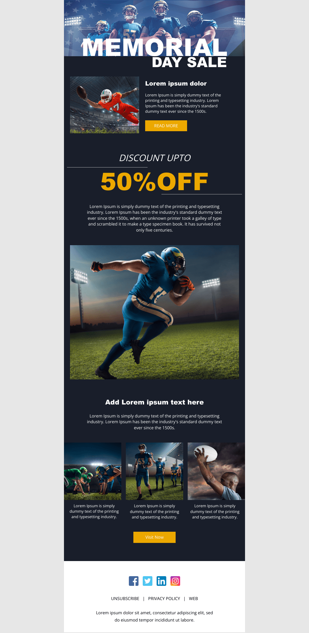 Laravel Mail Template - Memorial Day Flash Sale