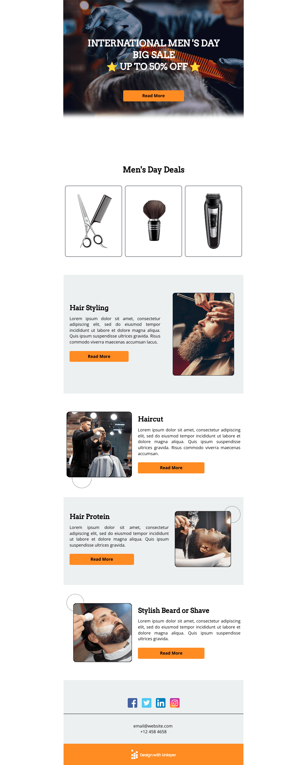 Laravel Mail Template - Men's Day Discounts