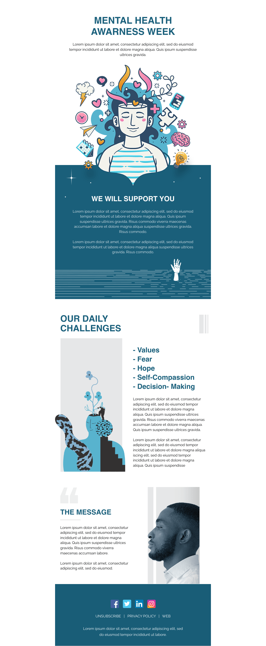 Laravel Mail Template - Mental Health Awareness Week