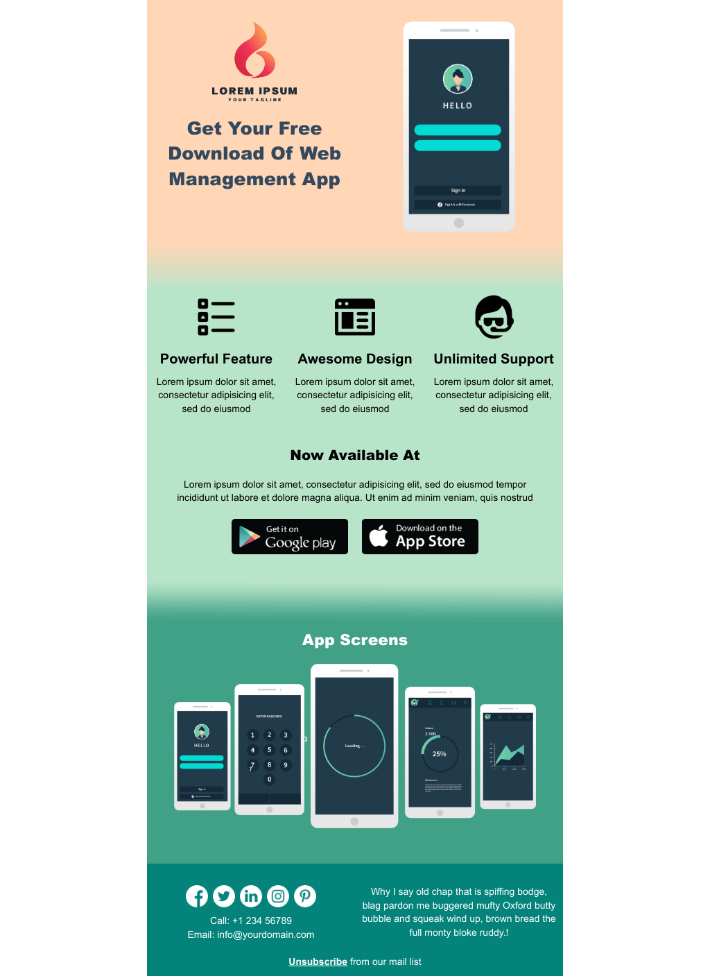 Laravel Mail Template - Mobile App Launch Announcement