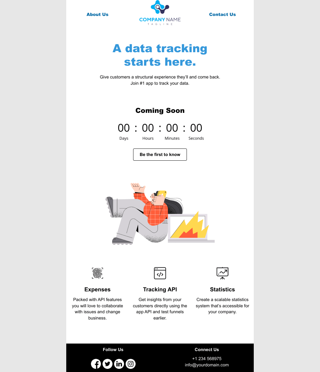 Laravel Mail Template - Mobile App Launch