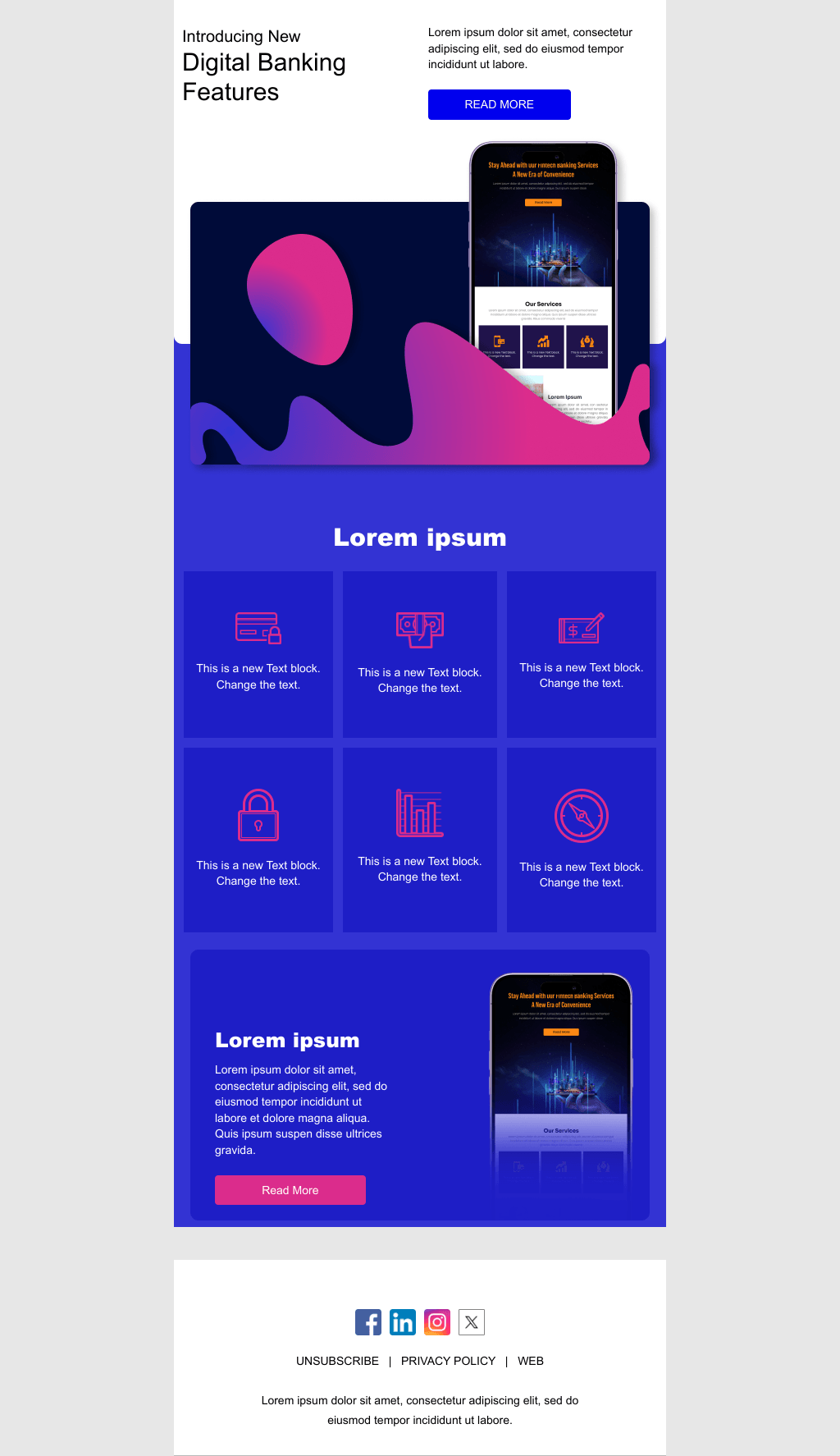 Laravel Mail Template - Mobile Banking