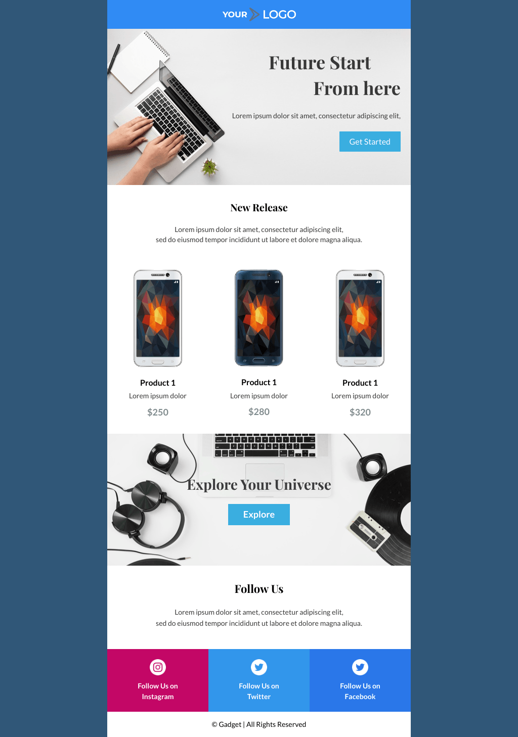 Laravel Mail Template - Gadget