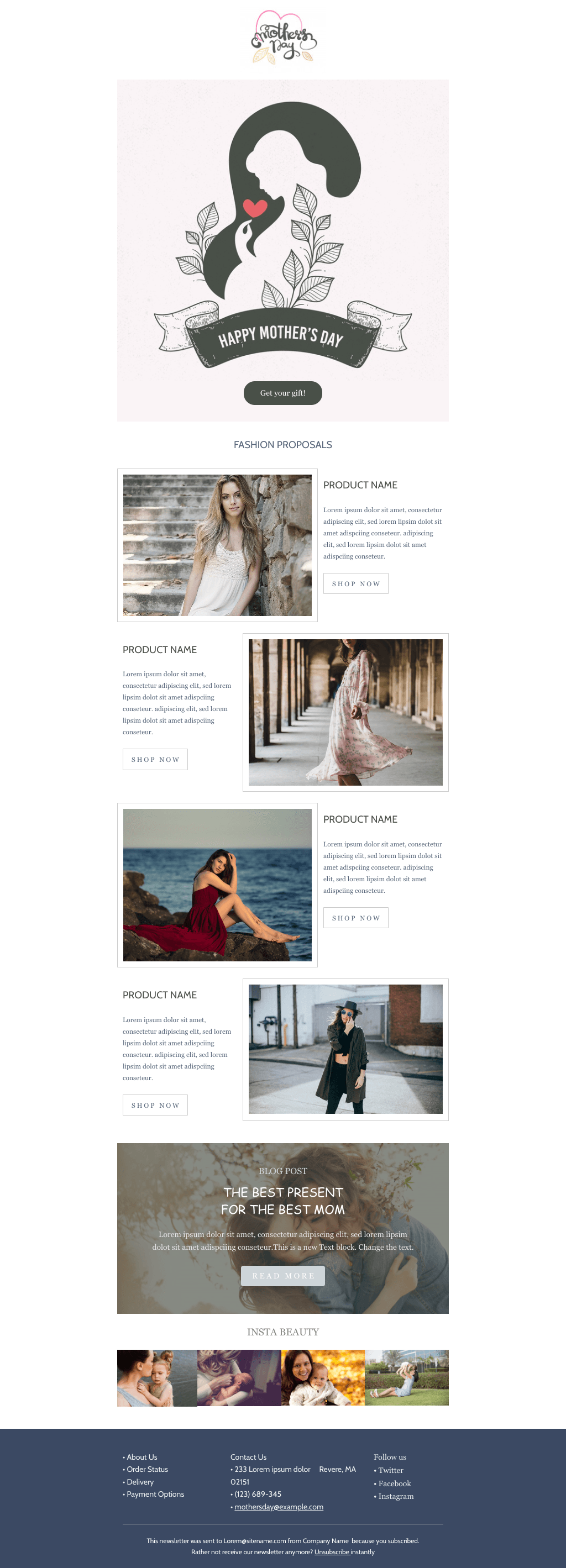 Laravel Mail Template - Mother's Day Promotion