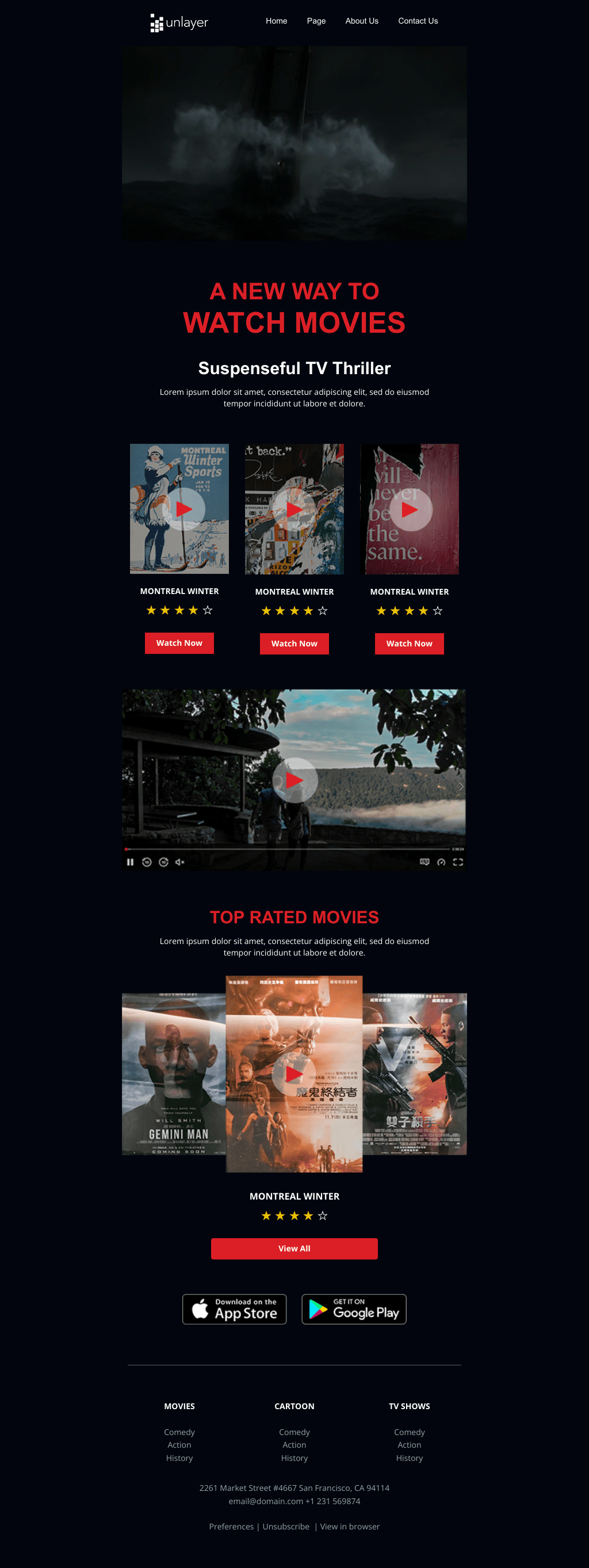 Laravel Mail Template - Movie Streaming