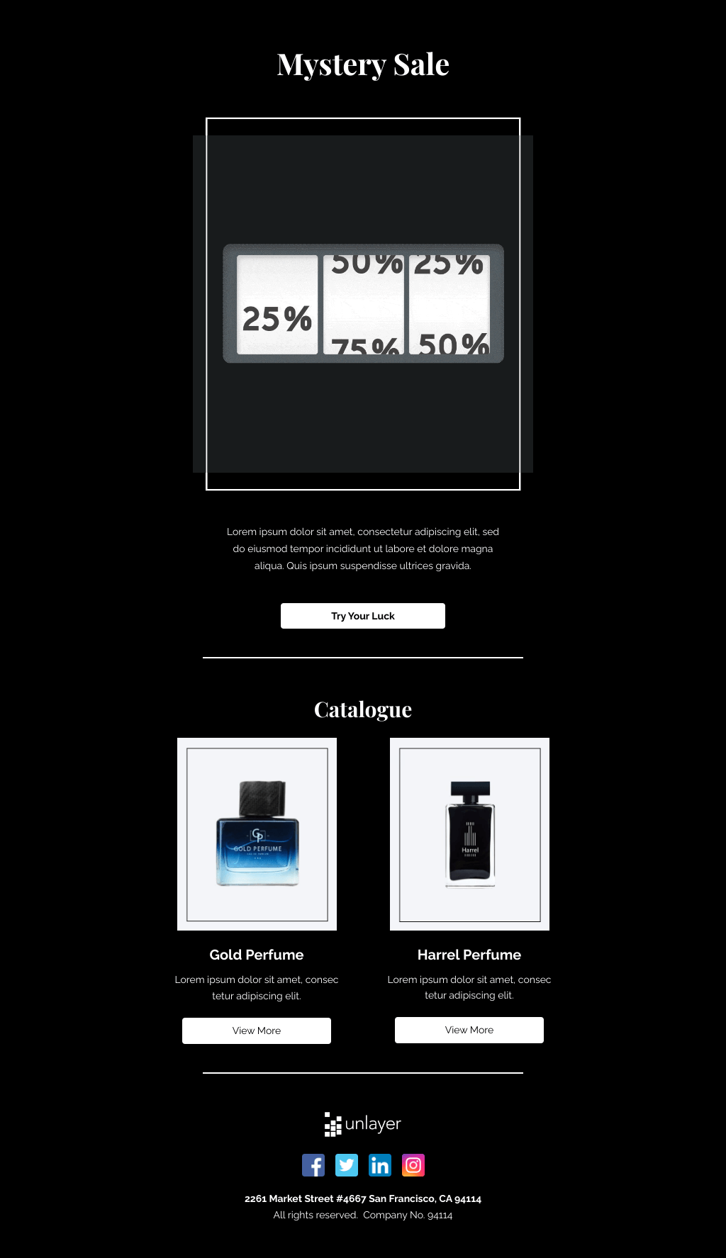 Laravel Mail Template - Mystery Sale