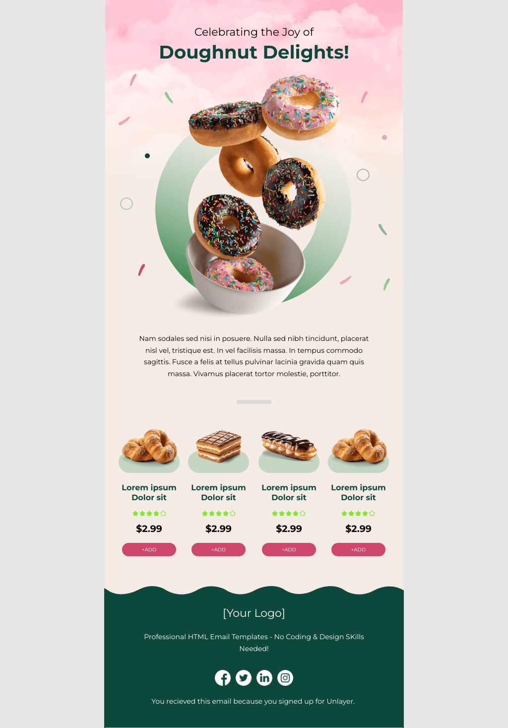Laravel Mail Template - National Doughnut Day