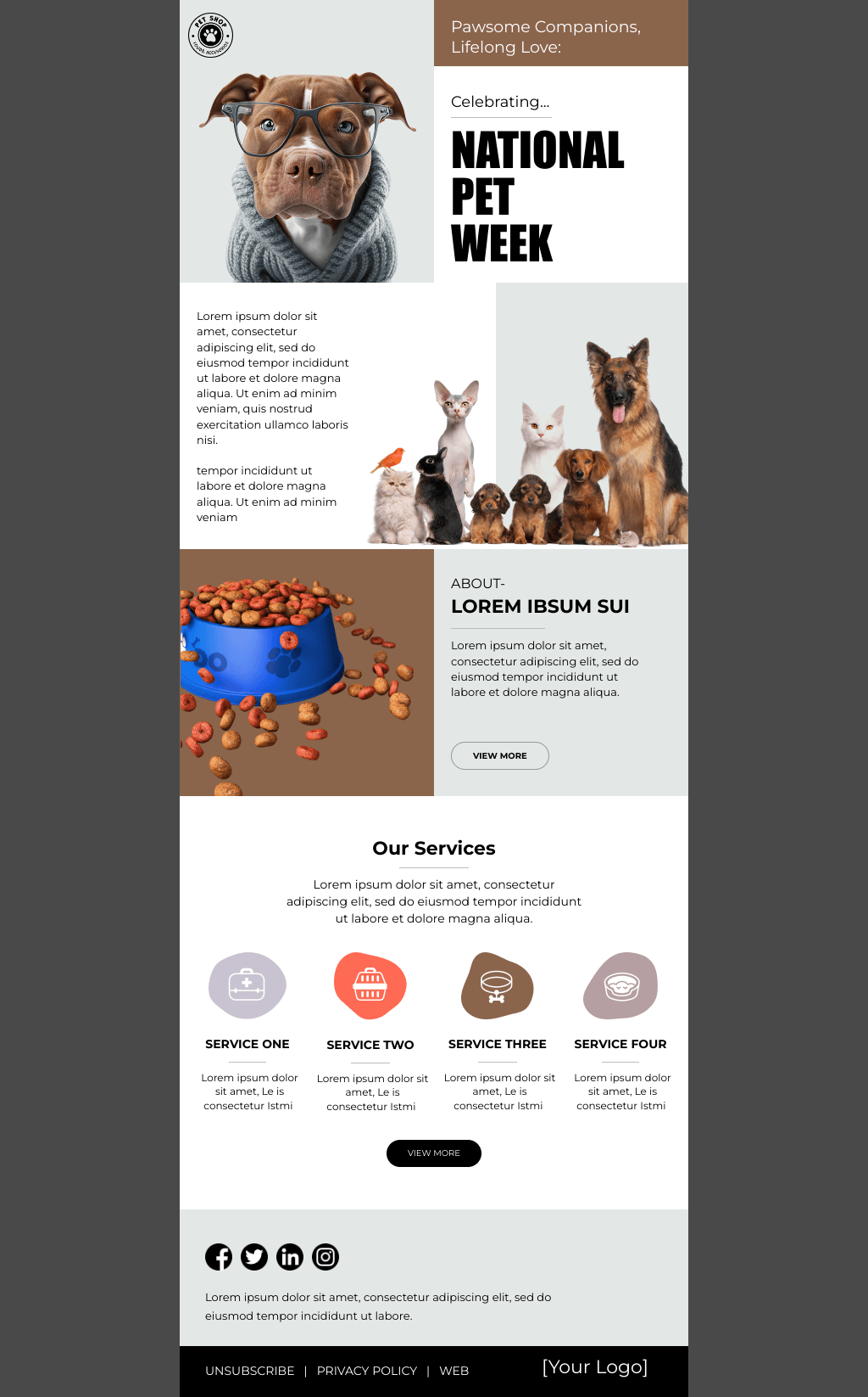 Laravel Mail Template - National Pet Week