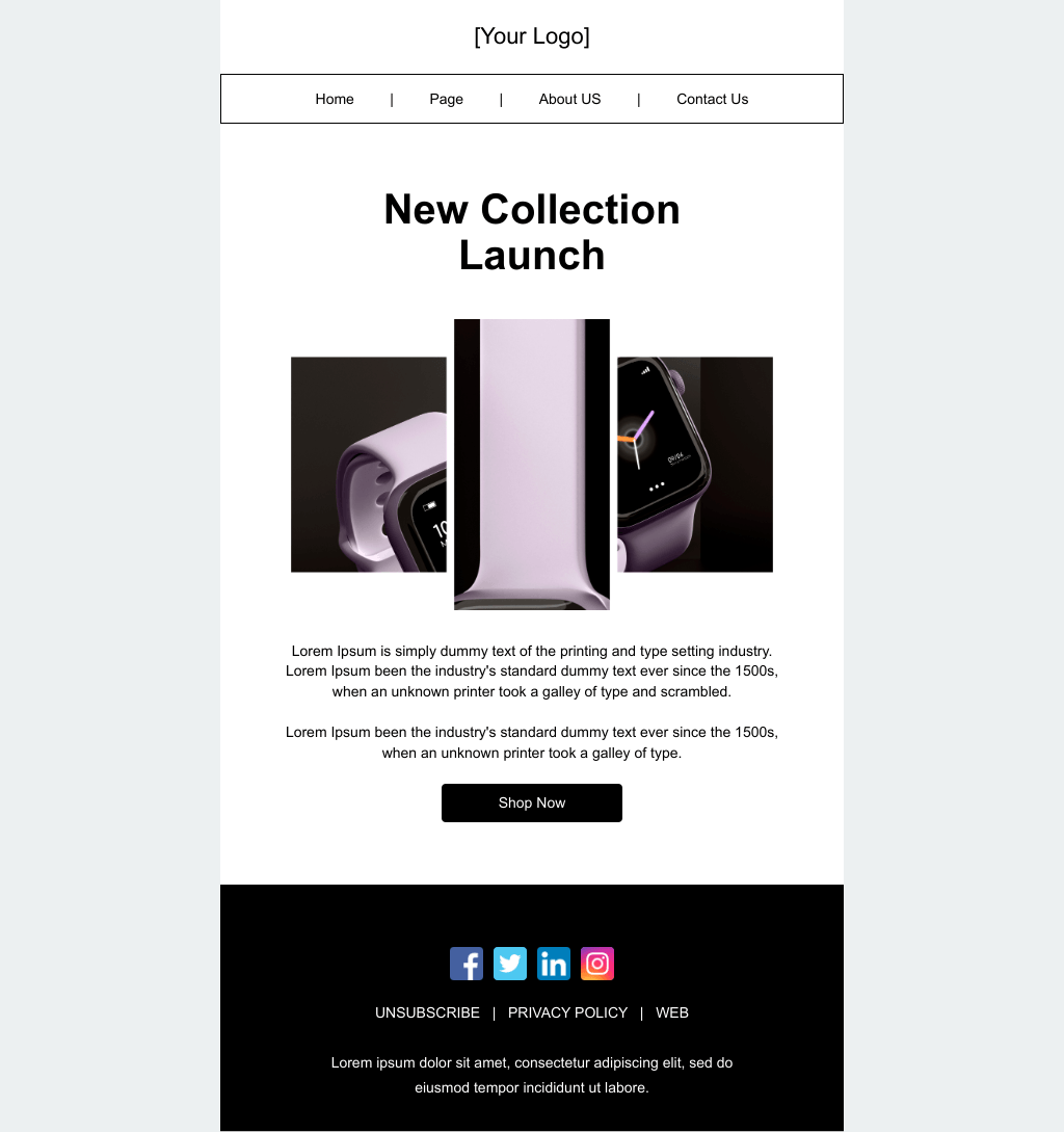 Laravel Mail Template - New Collection Launch