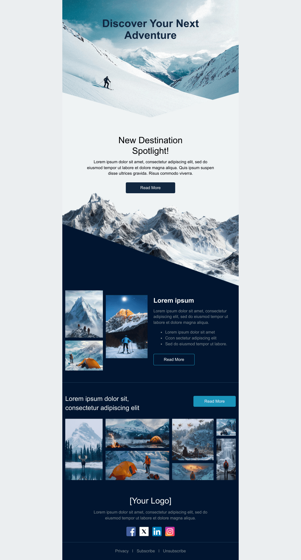 Laravel Mail Template - New Destination Spotlight
