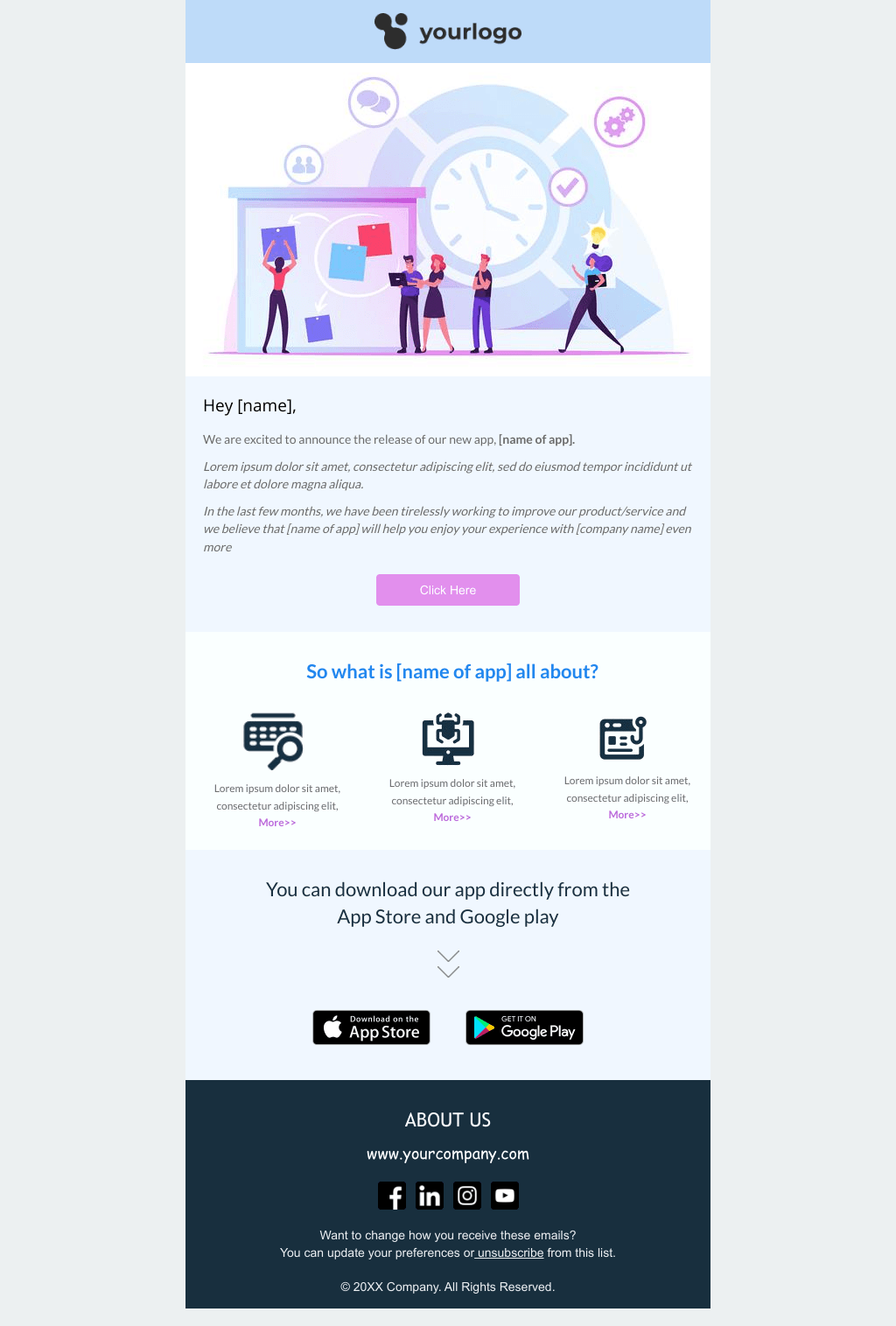 Laravel Mail Template - New Software Release