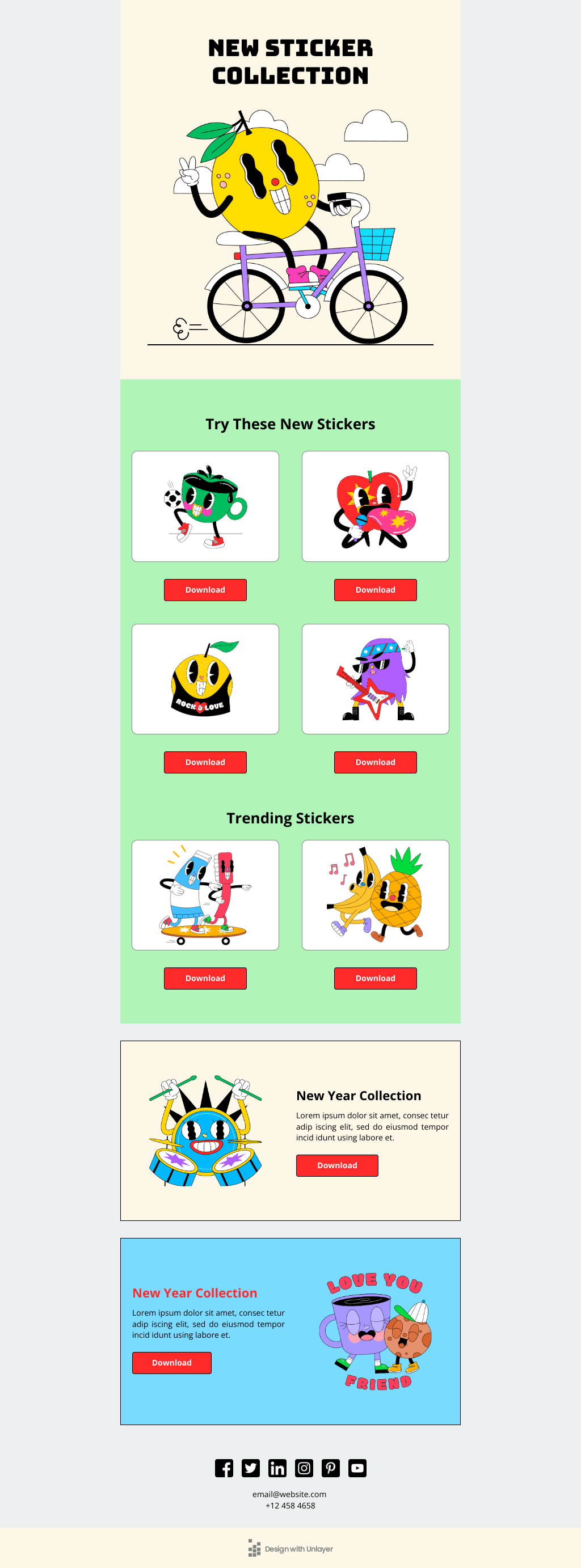 Laravel Mail Template - New Sticker Collection