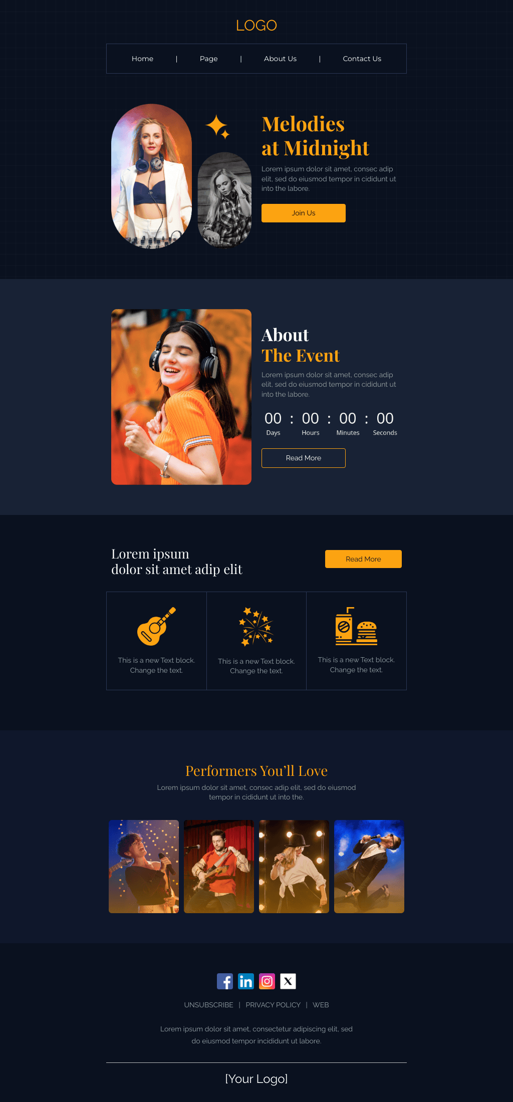Laravel Mail Template - New Year Concert