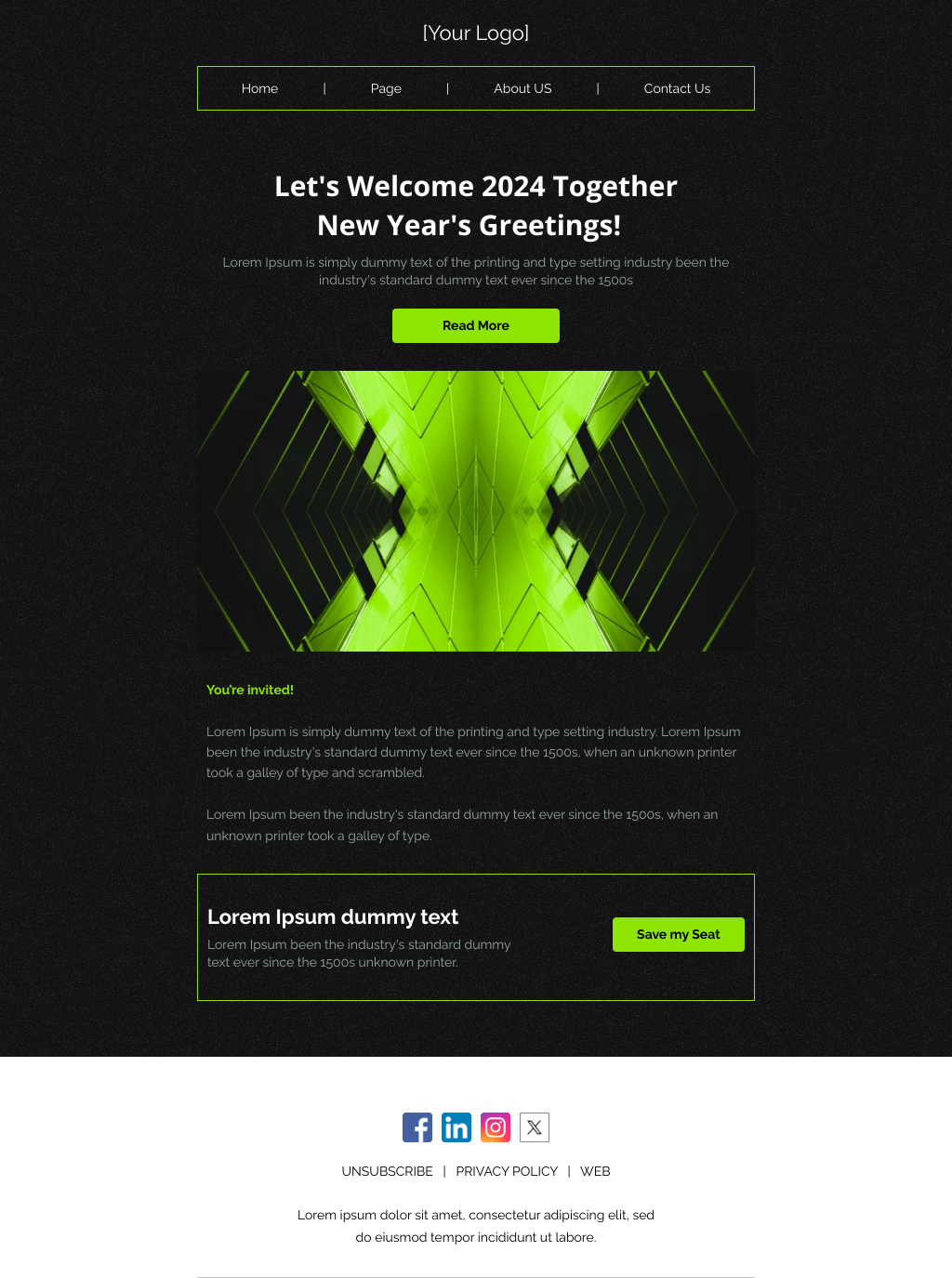 Laravel Mail Template - New Year Eve