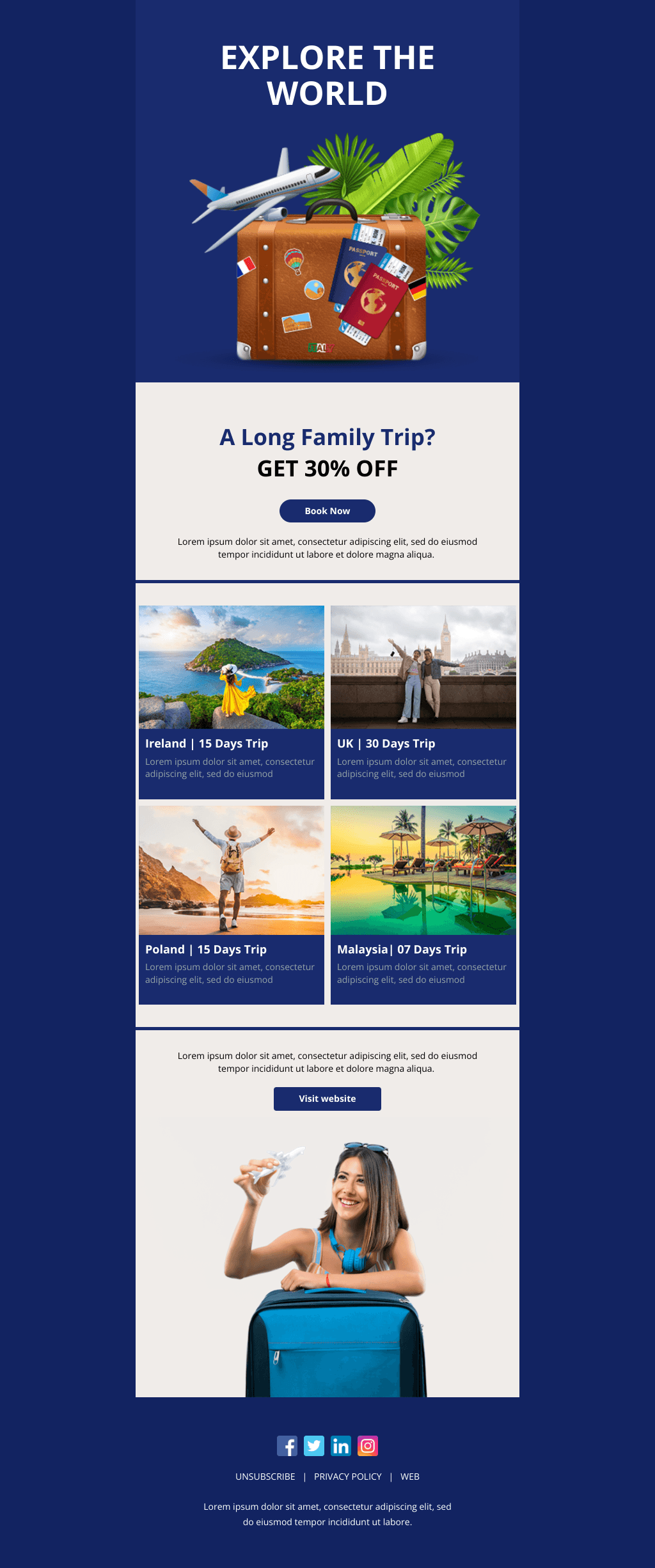 Laravel Mail Template - New Year Travel Discount