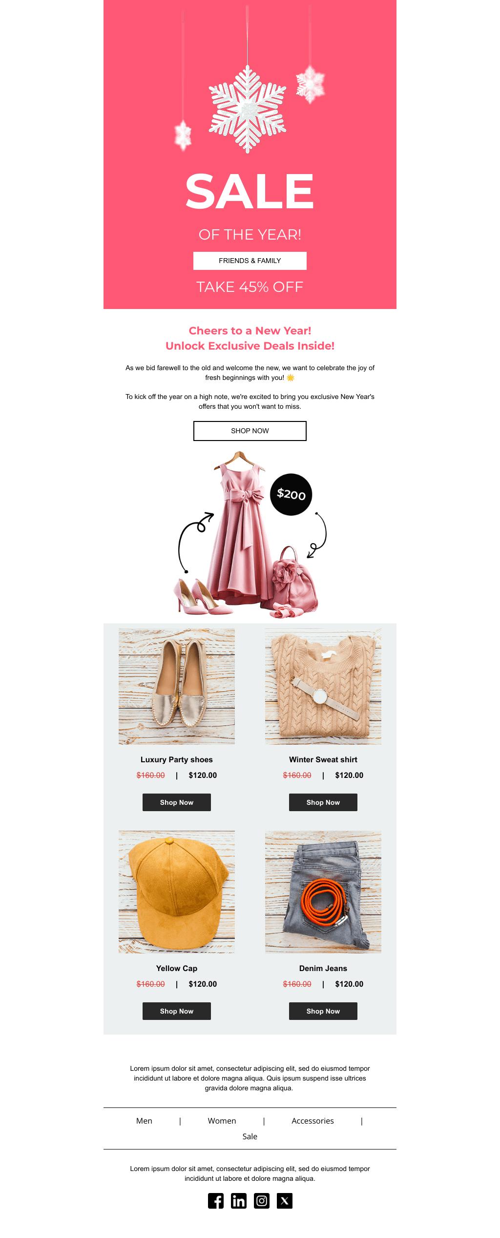 Laravel Mail Template - New Year's Offers