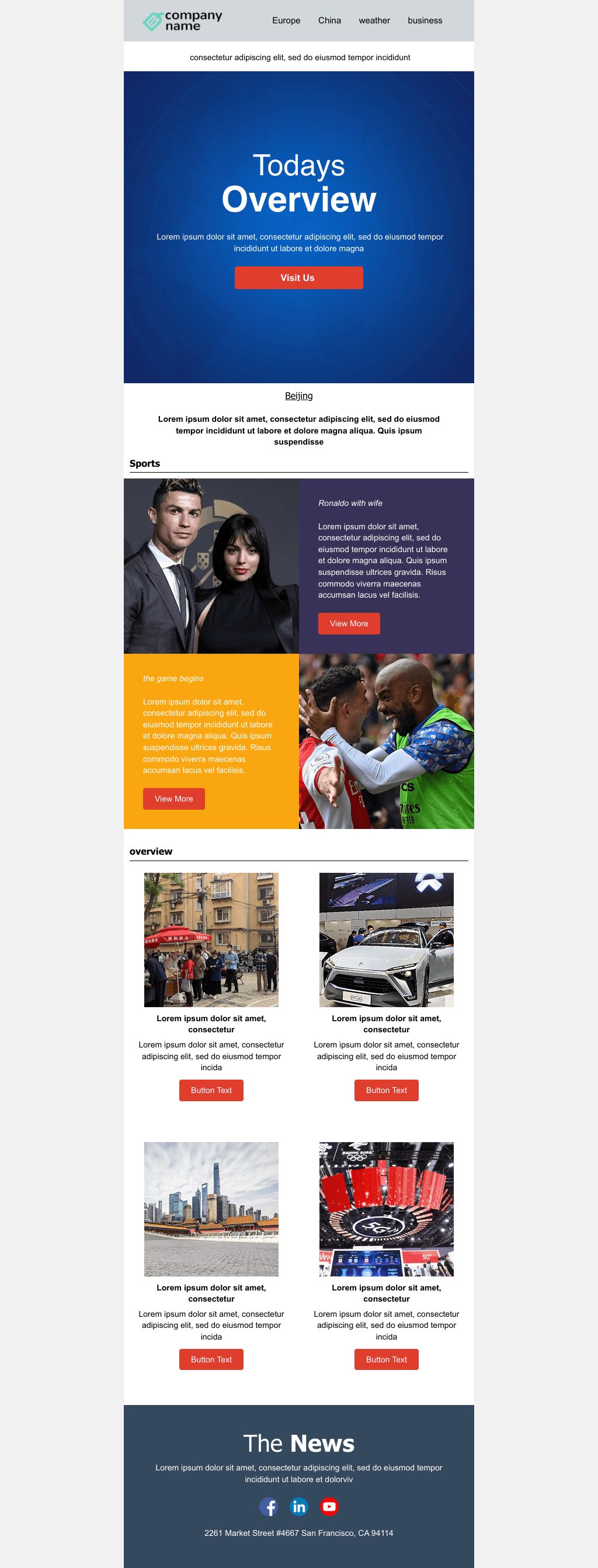Laravel Mail Template - News Subscription