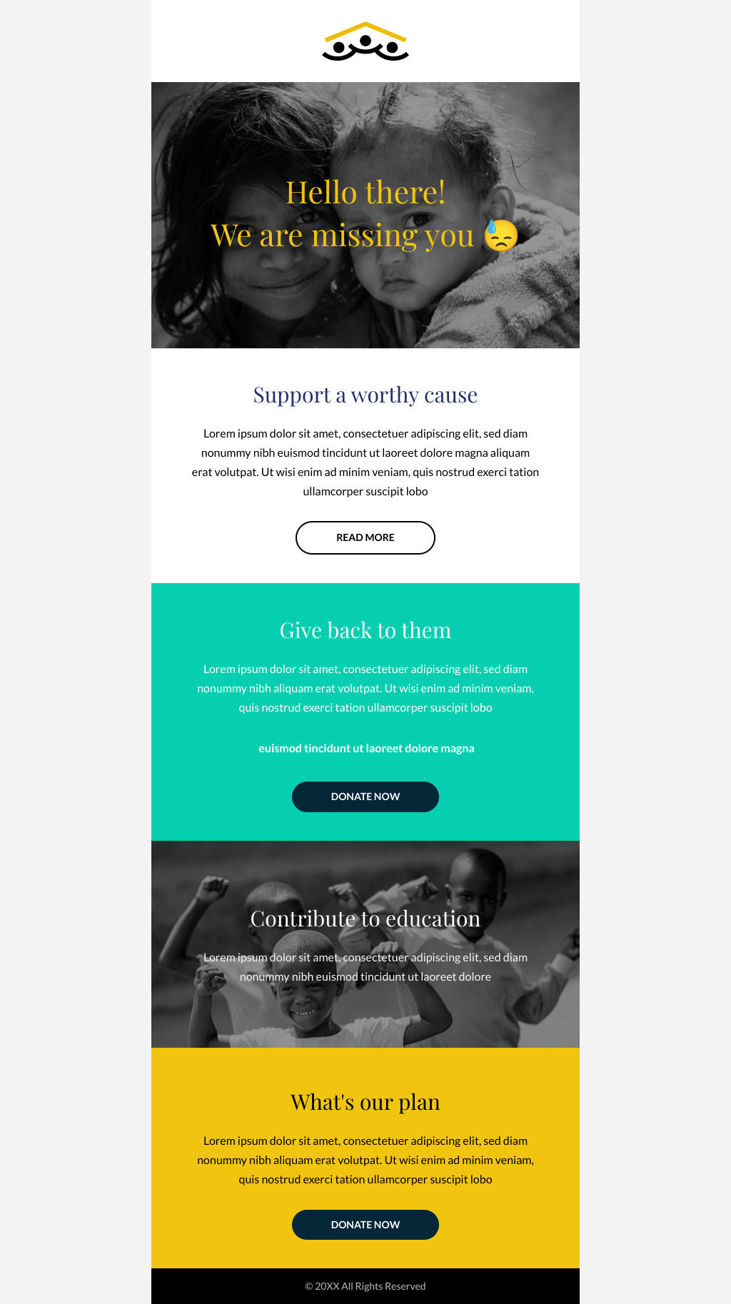 Laravel Mail Template - Non-Profit re-engagement
