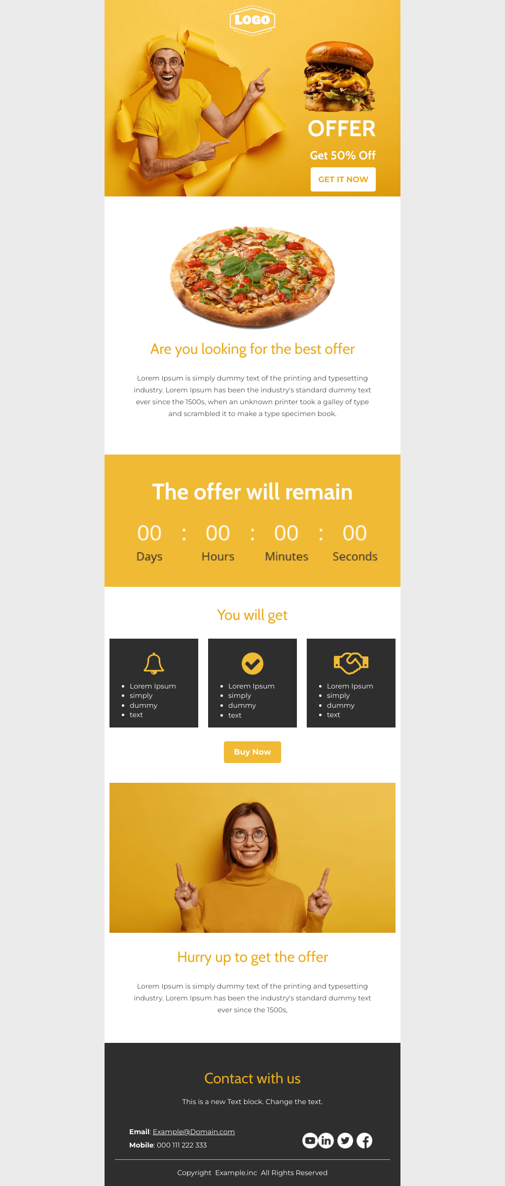 Laravel Mail Template - Food Offer