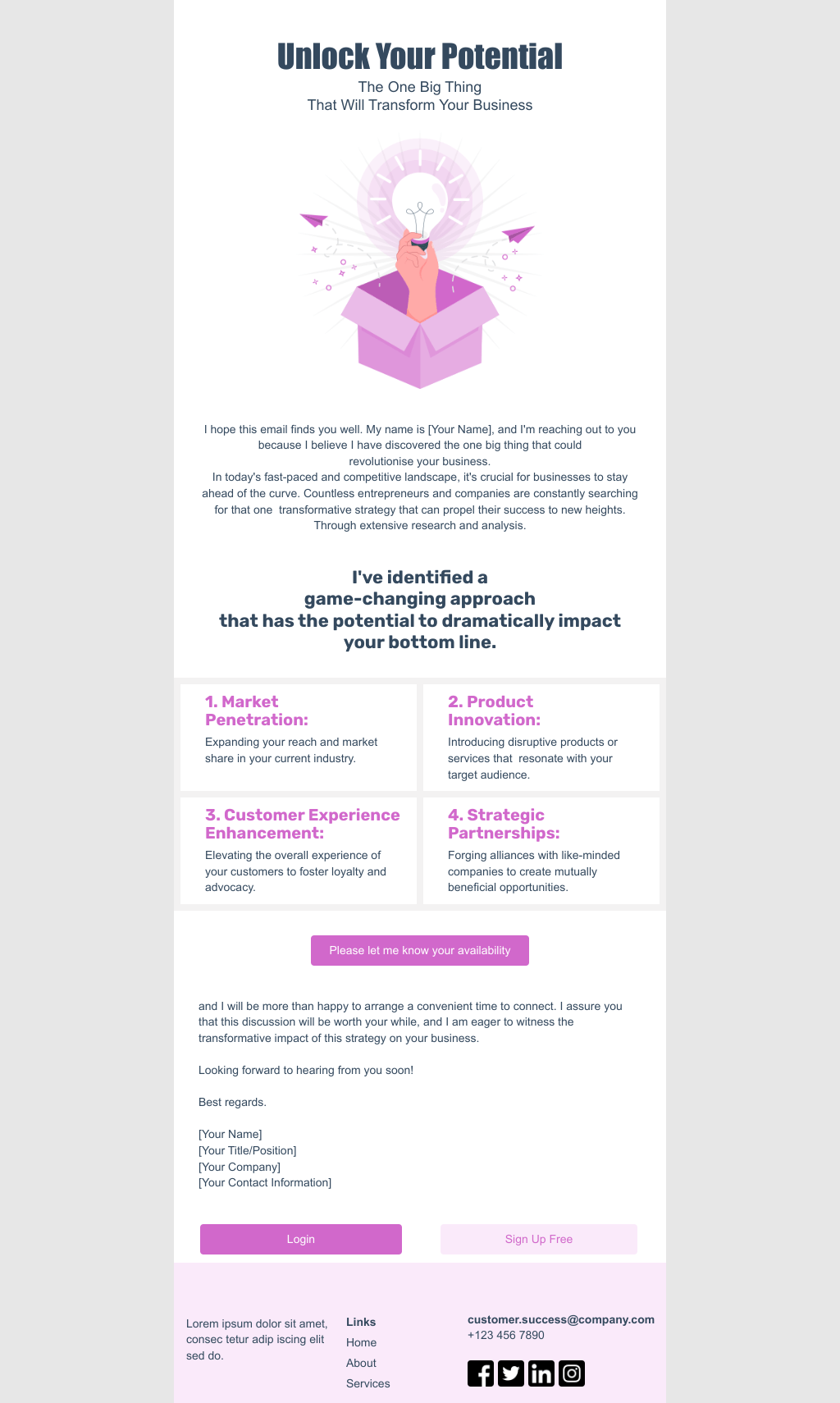 Laravel Mail Template - One Big Thing