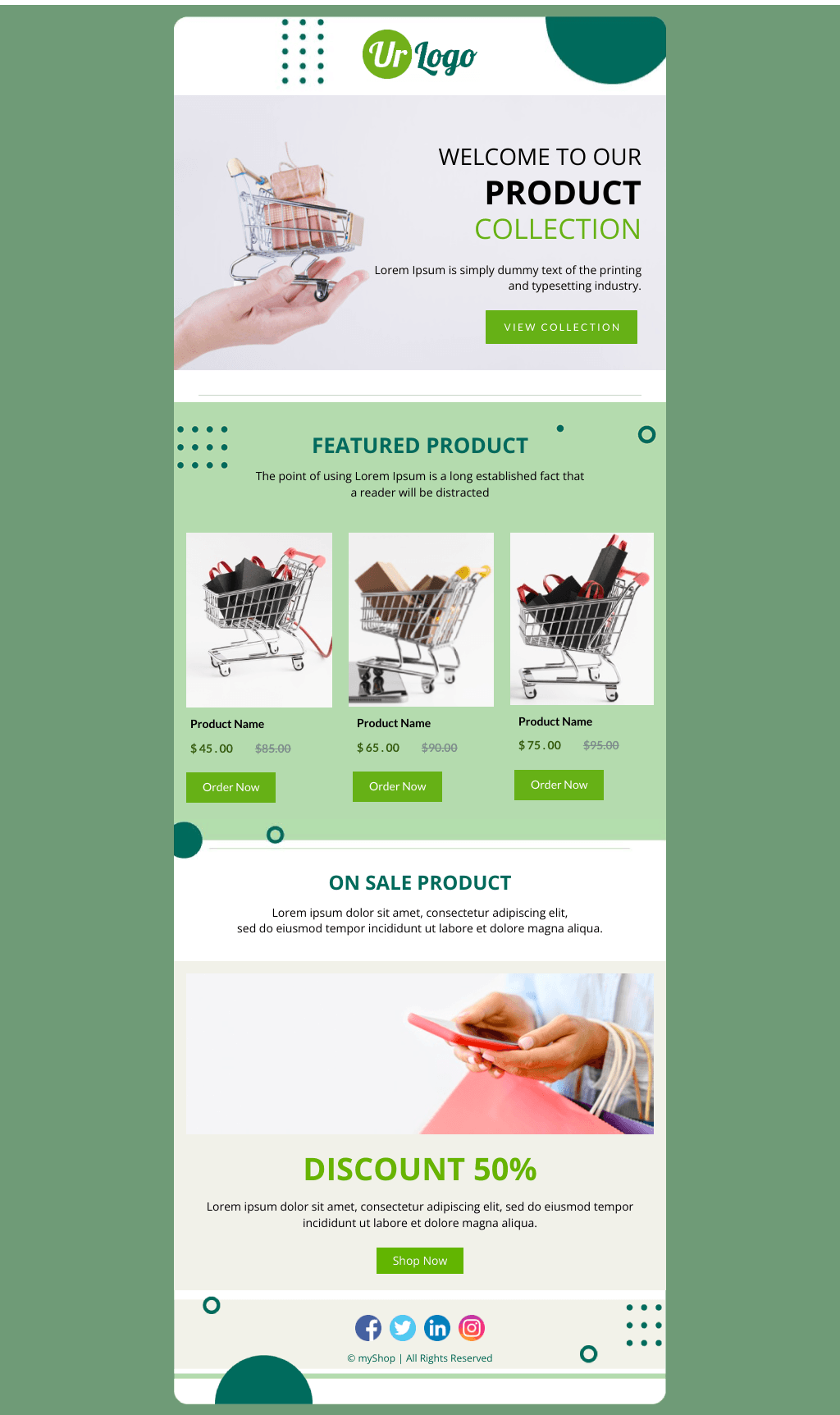 Laravel Mail Template - Online Shop