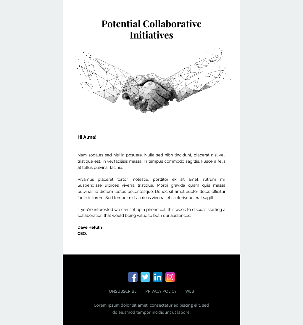 Laravel Mail Template - Partnership Opportunities