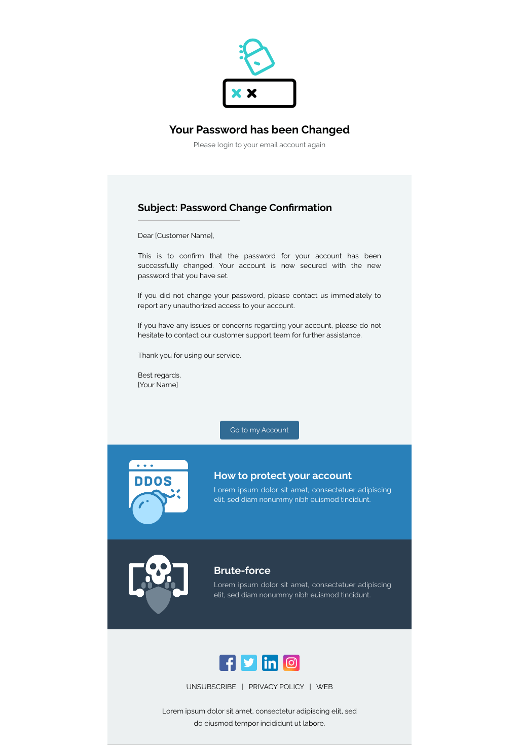 Laravel Mail Template - Password Changed
