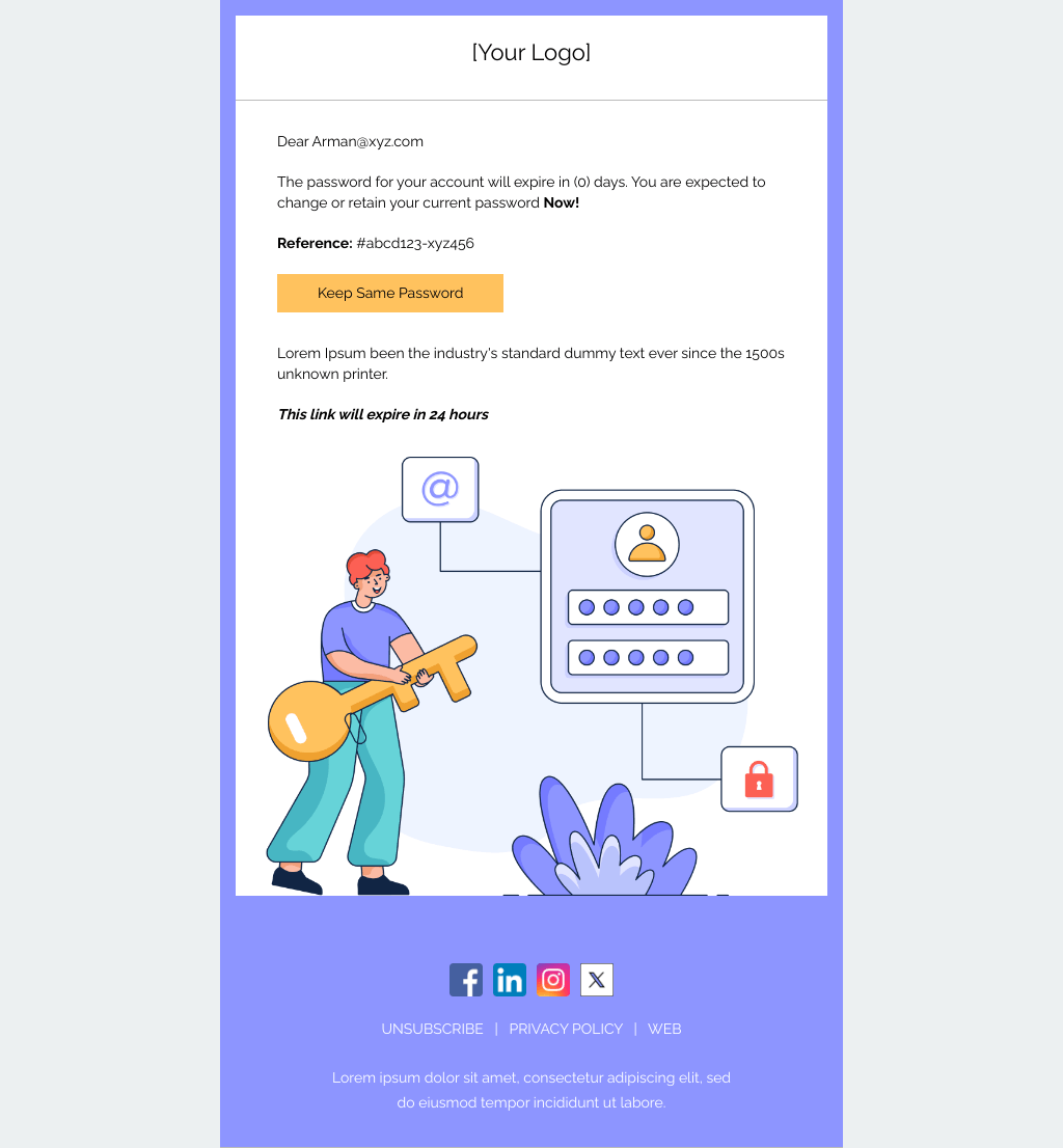 Laravel Mail Template - Password Expiry Reminder