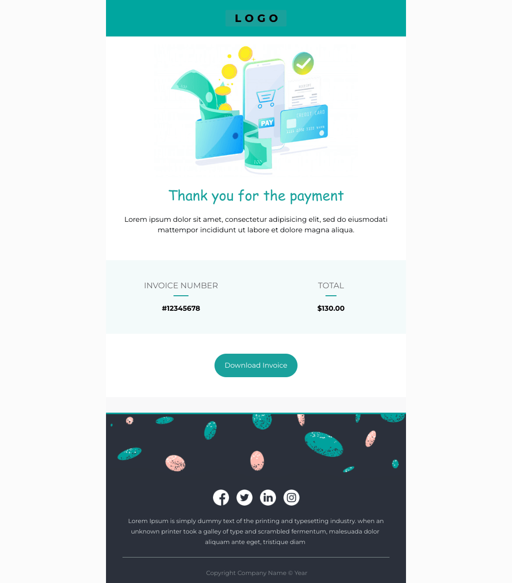 Laravel Mail Template - Payment Received