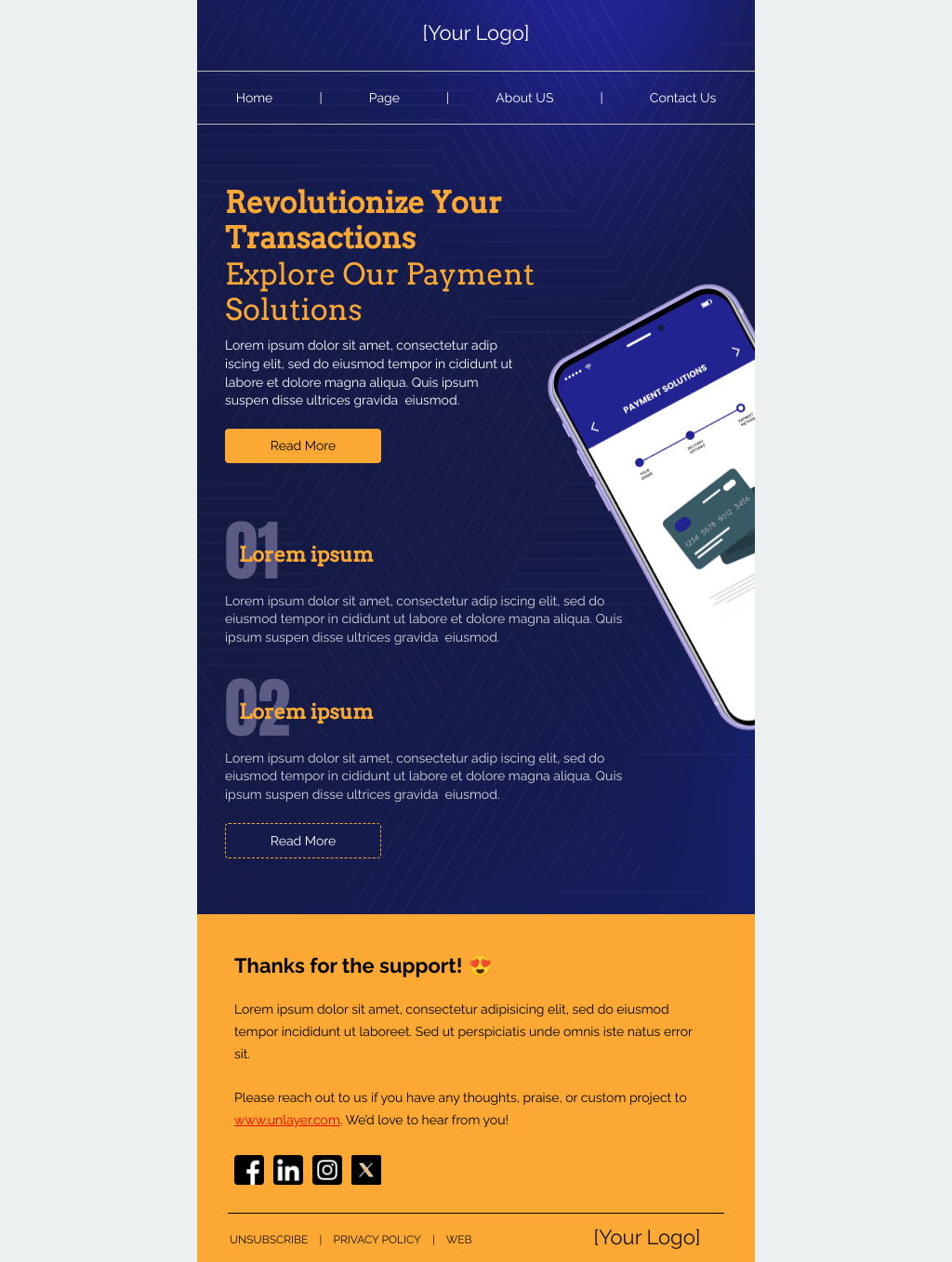 Laravel Mail Template - Payment Solutions Email