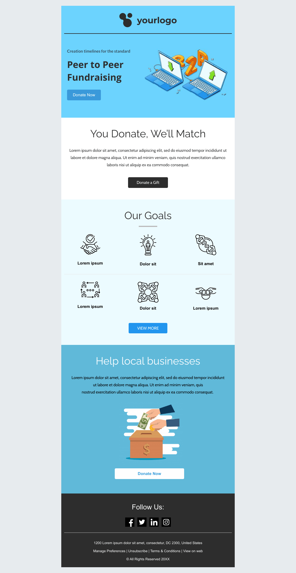 Laravel Mail Template - Peer to Peer Fundraising