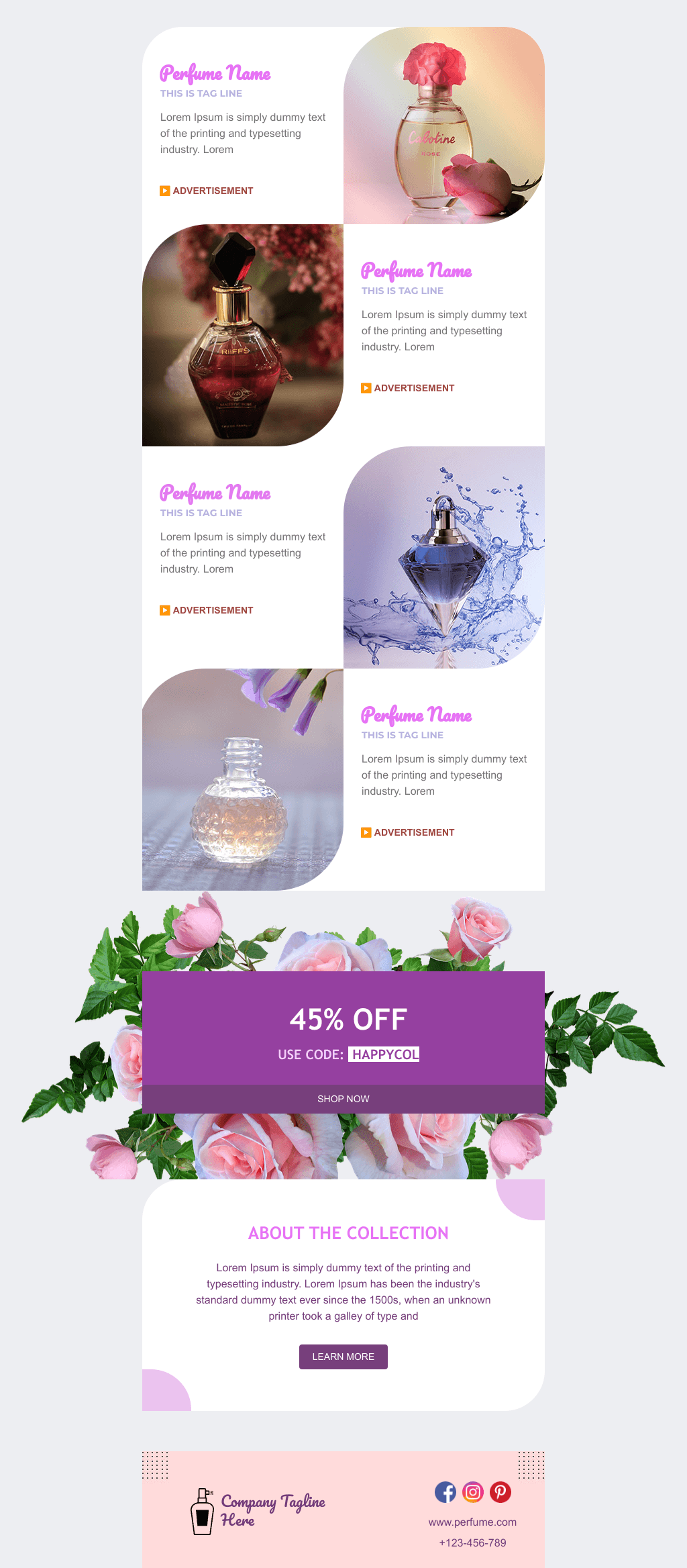 Laravel Mail Template - Perfume Shop