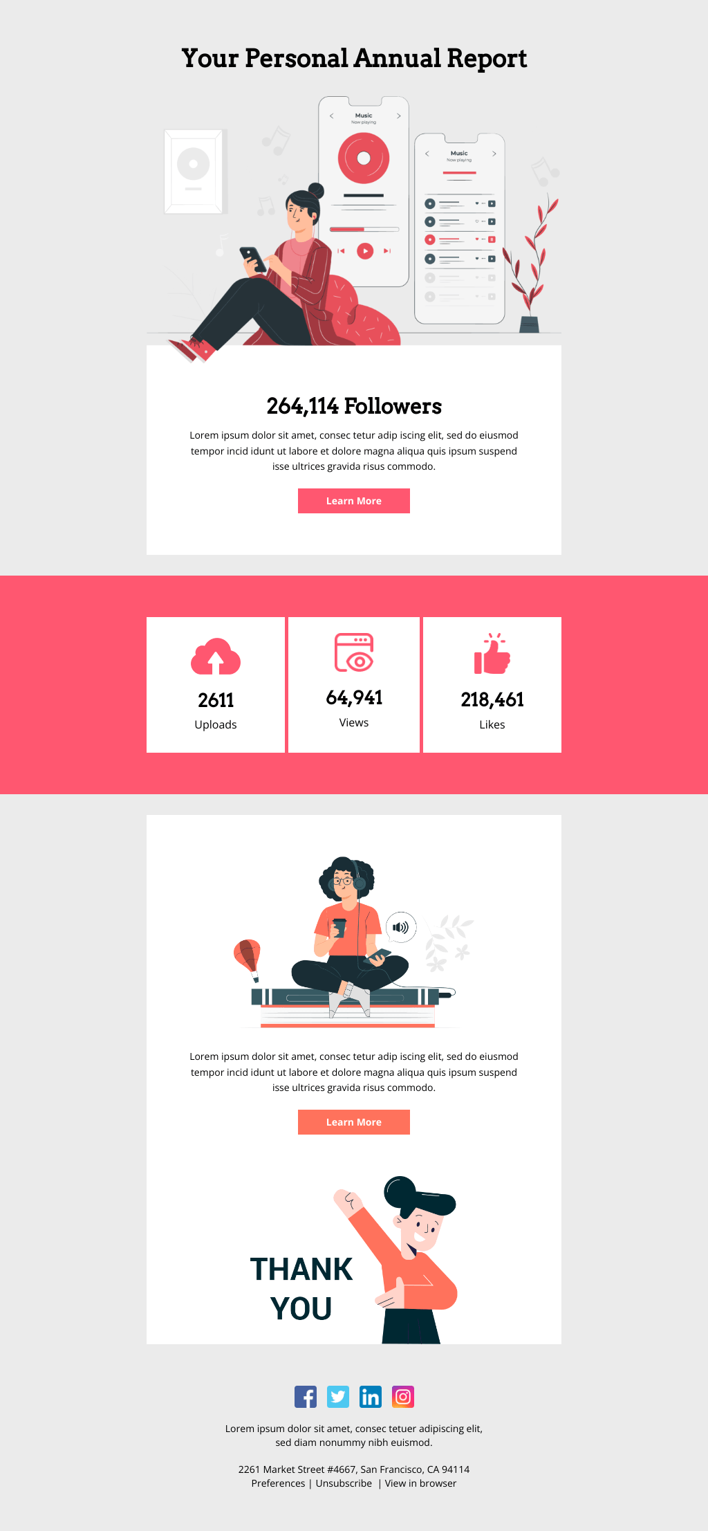 Laravel Mail Template - Personal Annual Report