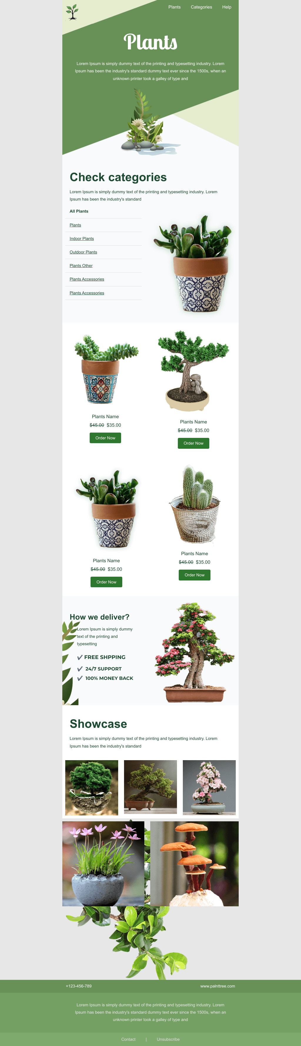 Laravel Mail Template - Plant Shop Discount