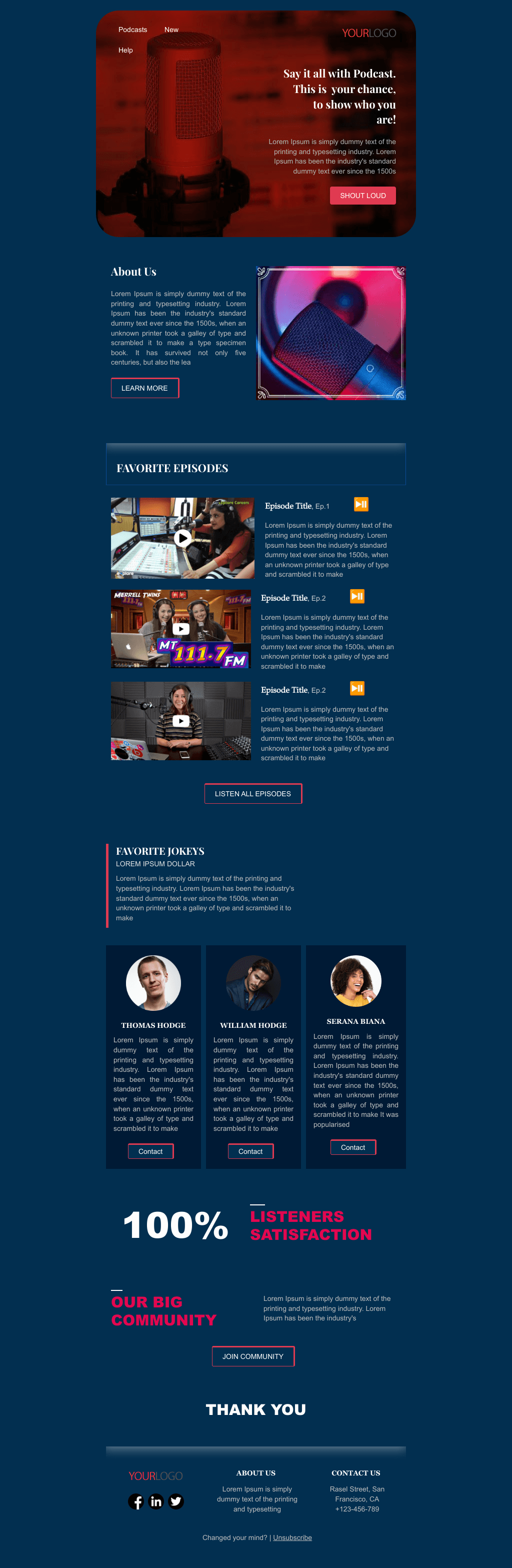Laravel Mail Template - Podcast Promotion