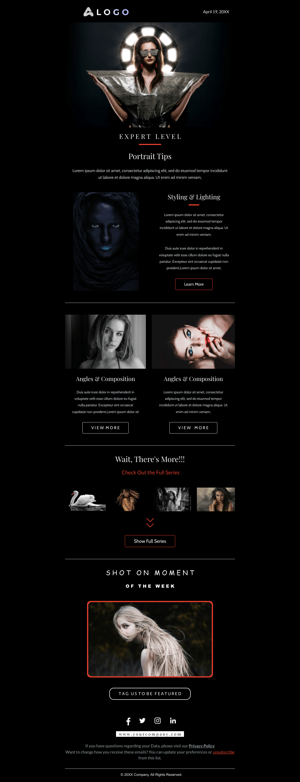 Laravel Mail Template - Portrait Photography