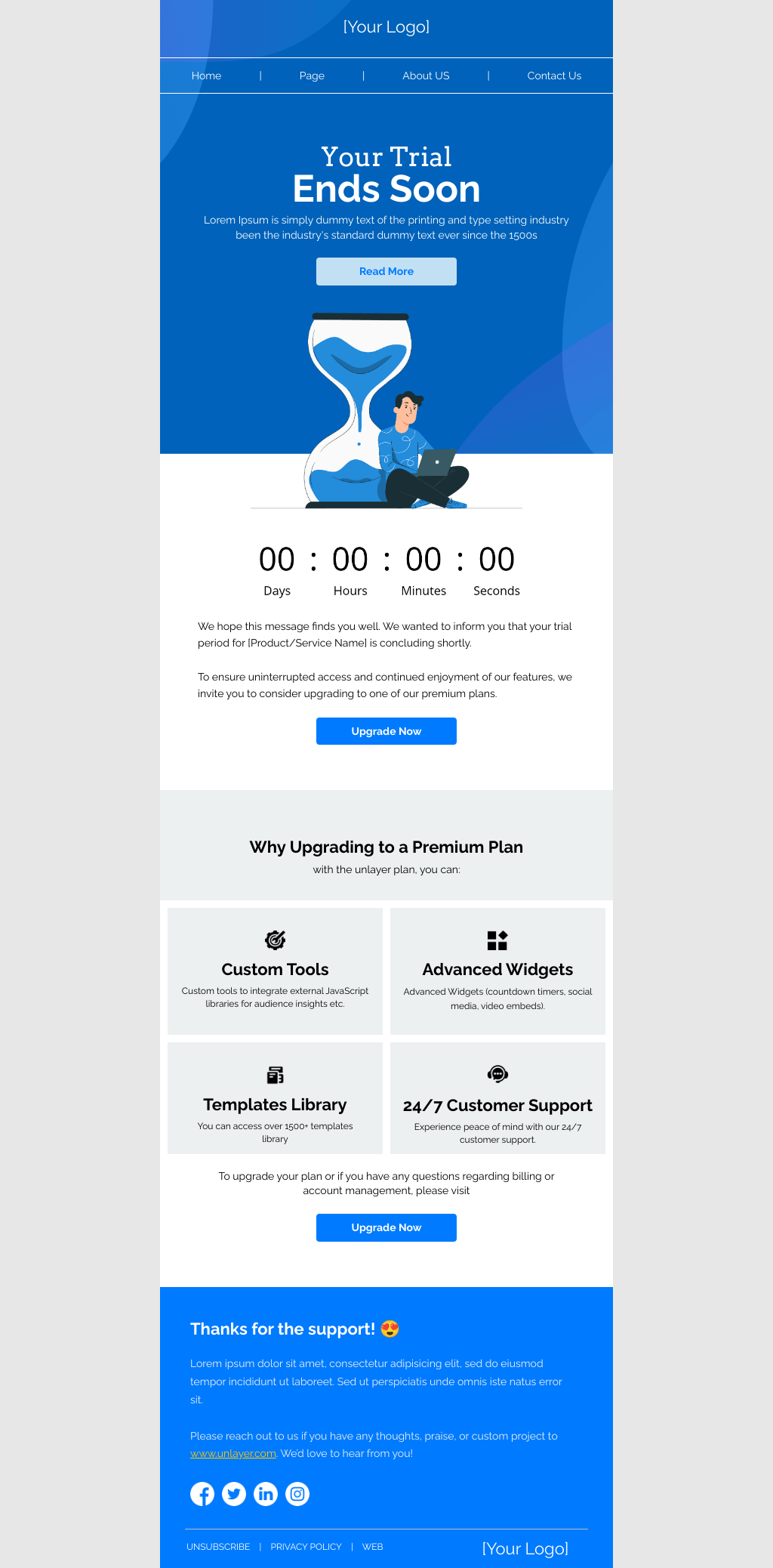 Laravel Mail Template - Post Trial Follow-up