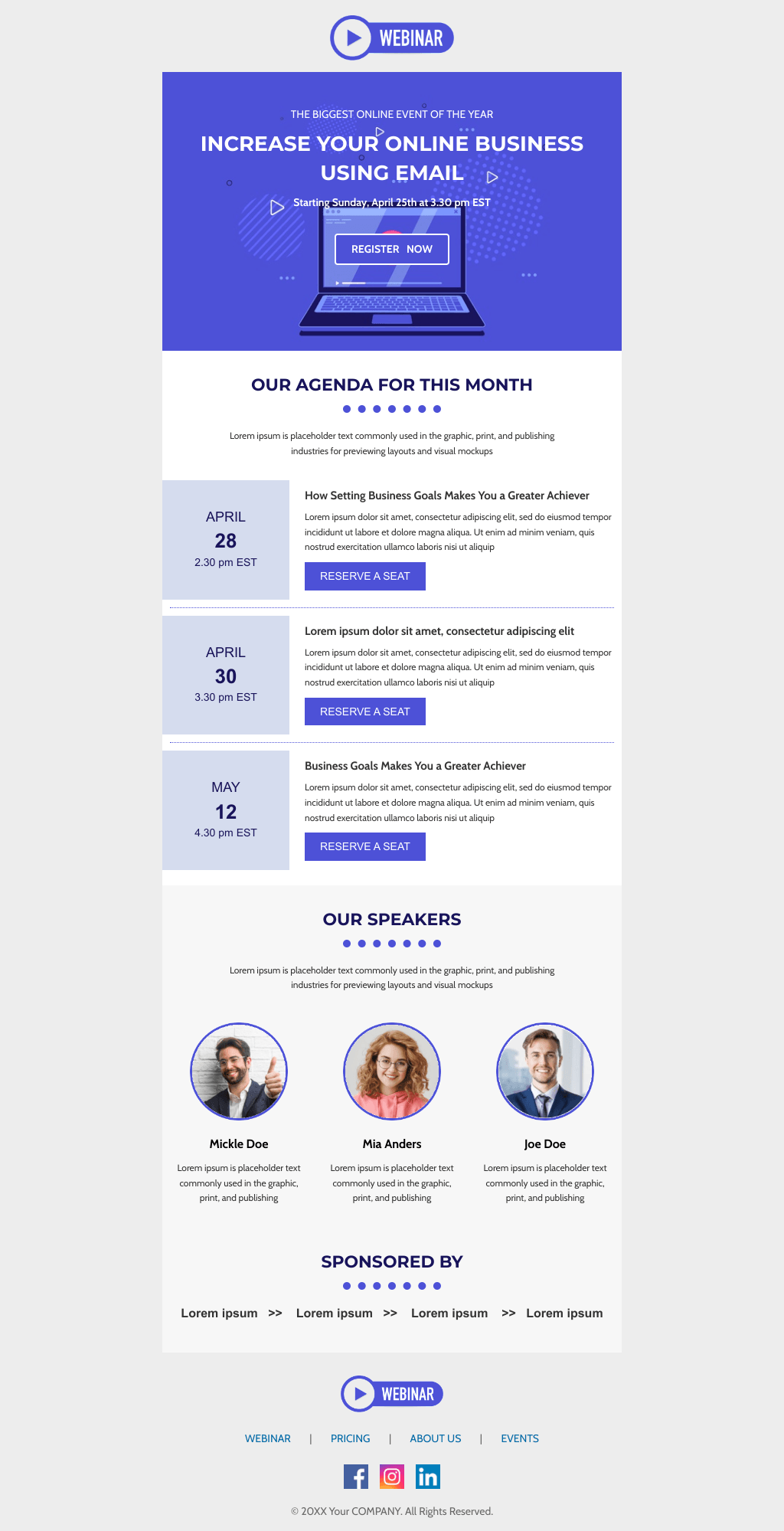 Laravel Mail Template - Post Webinar