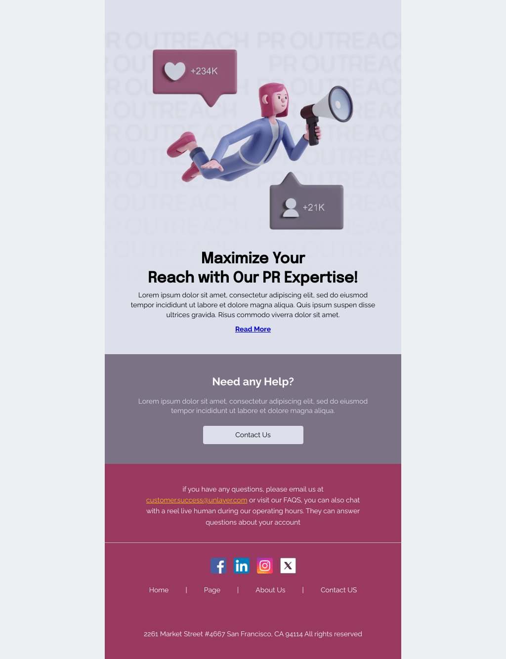 Laravel Mail Template - PR Outreach Email