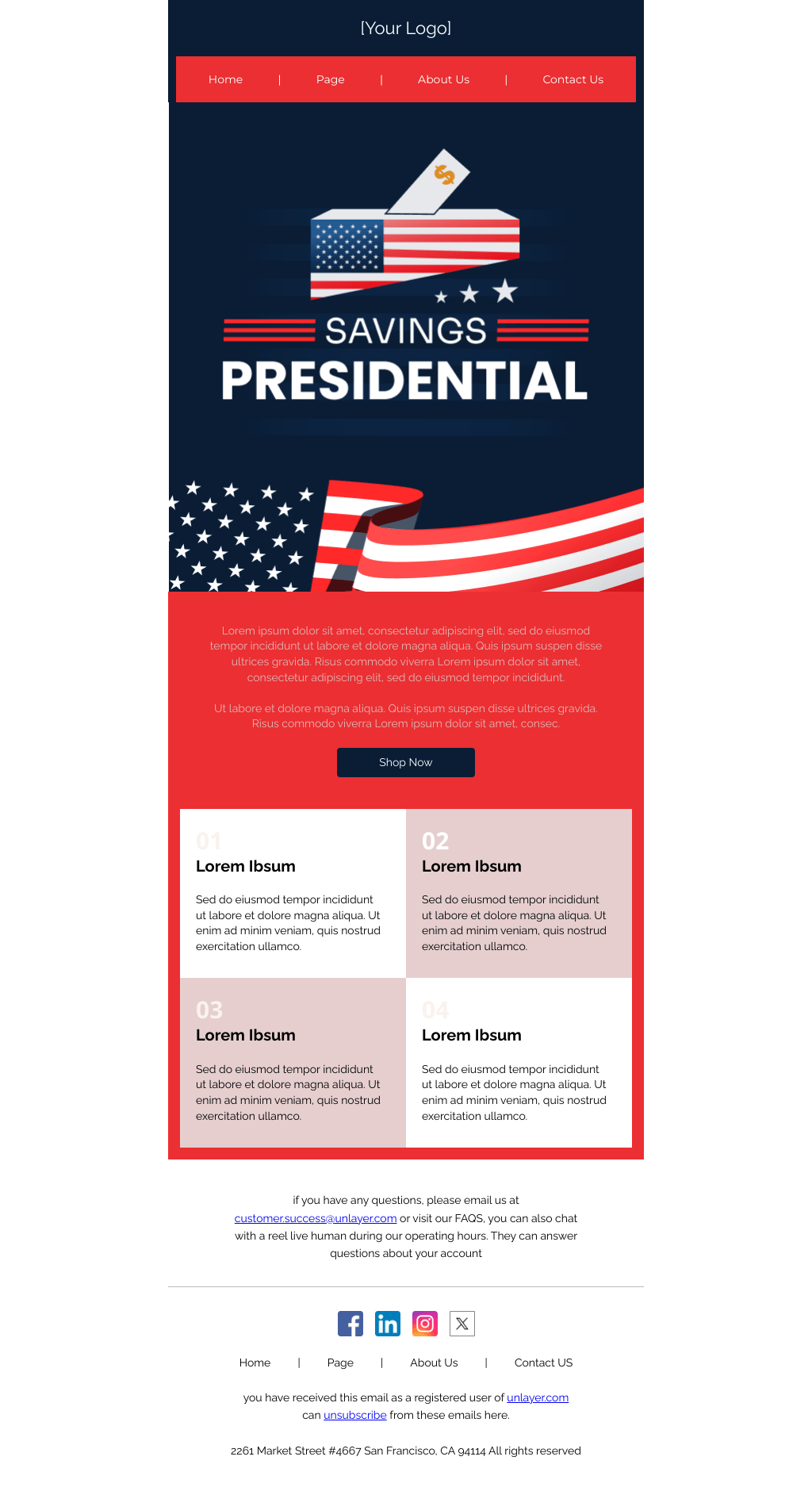 Laravel Mail Template - Presidential Savings
