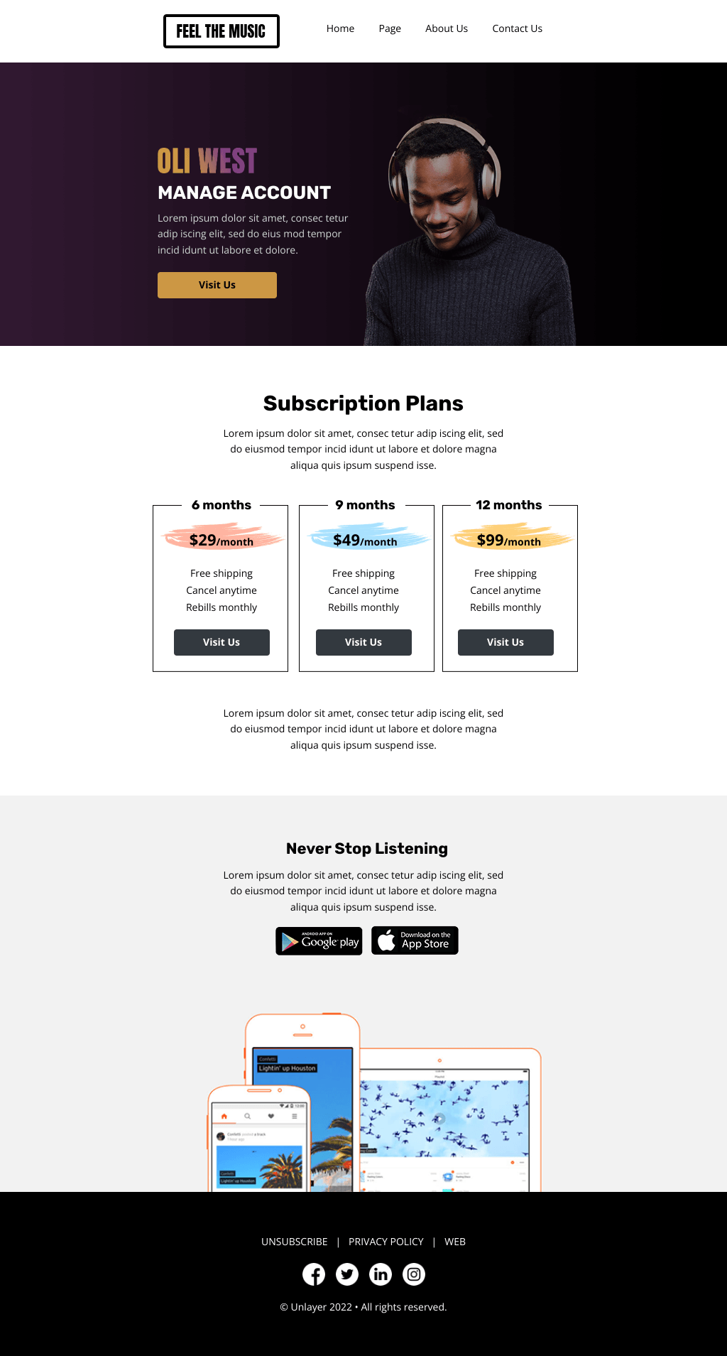 Laravel Mail Template - Pricing and Plan