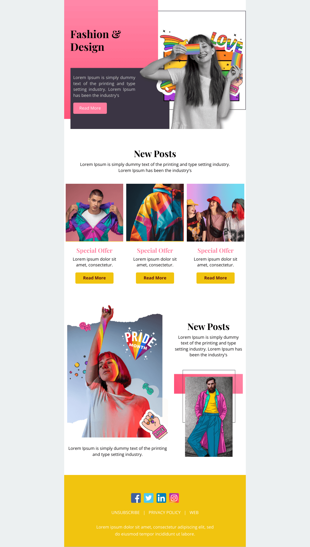Laravel Mail Template - Pride Month Colors