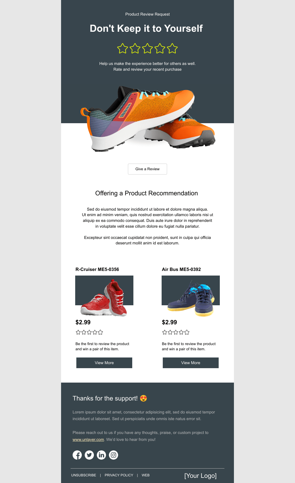 Laravel Mail Template - Product Review Outreach
